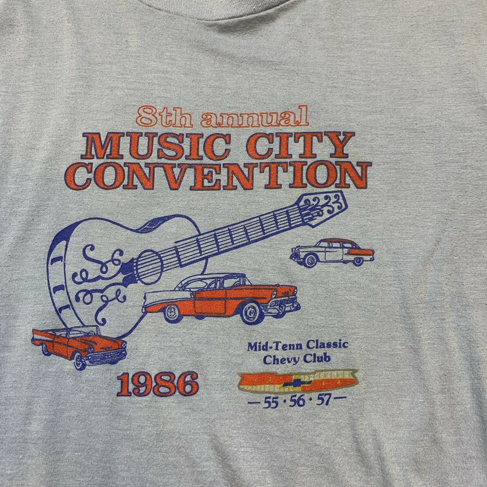 Chevrolet × Vintage Vintage 80s Chevy Club Car Convention Single Stitch T-Shirt Size US M / EU 48-50 / 2 - 2 Thumbnail