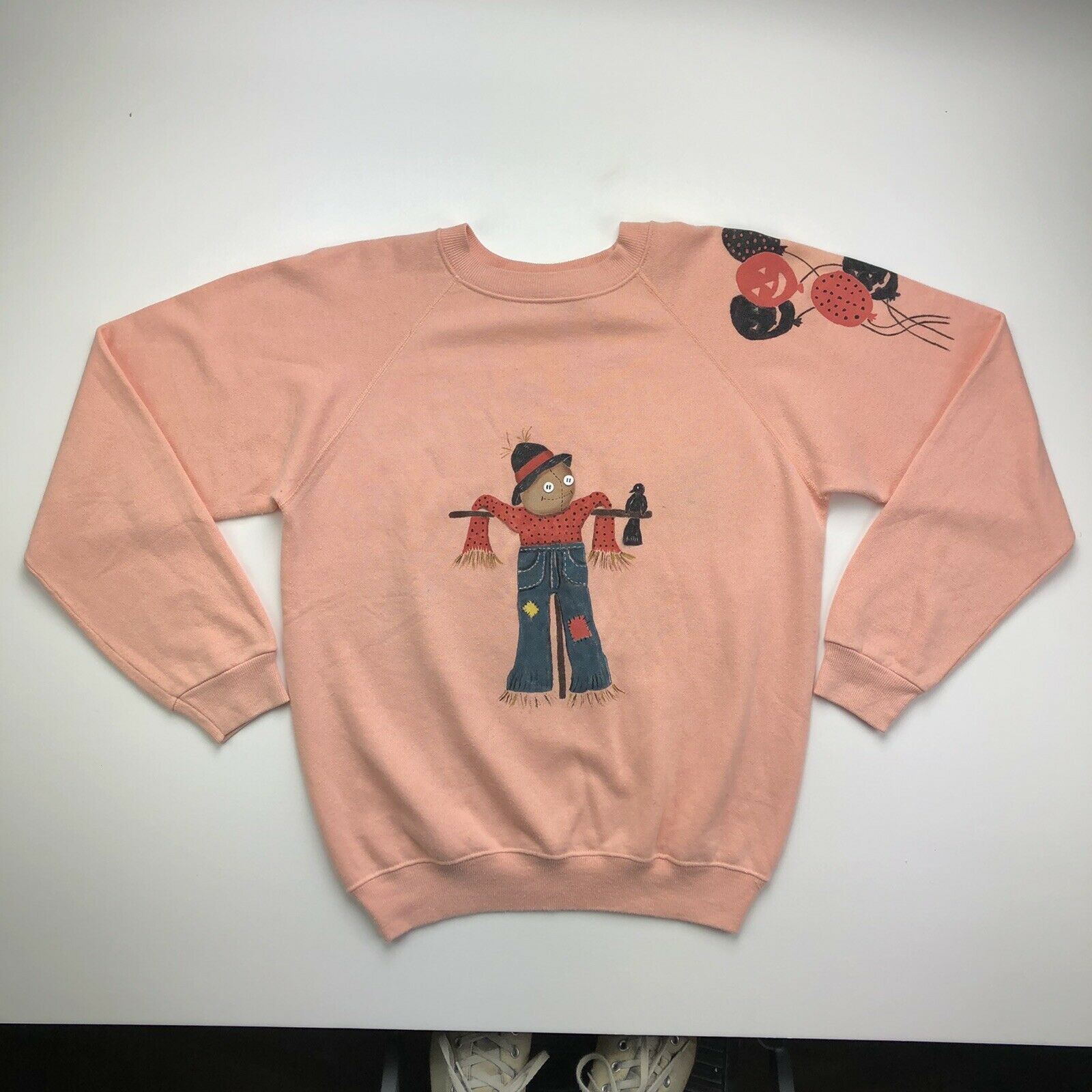 Hanes × Vintage Vintage 80s Halloween Fall Scarecrow Sweatshirt Made In USA Size US S / EU 44-46 / 1 - 9 Thumbnail