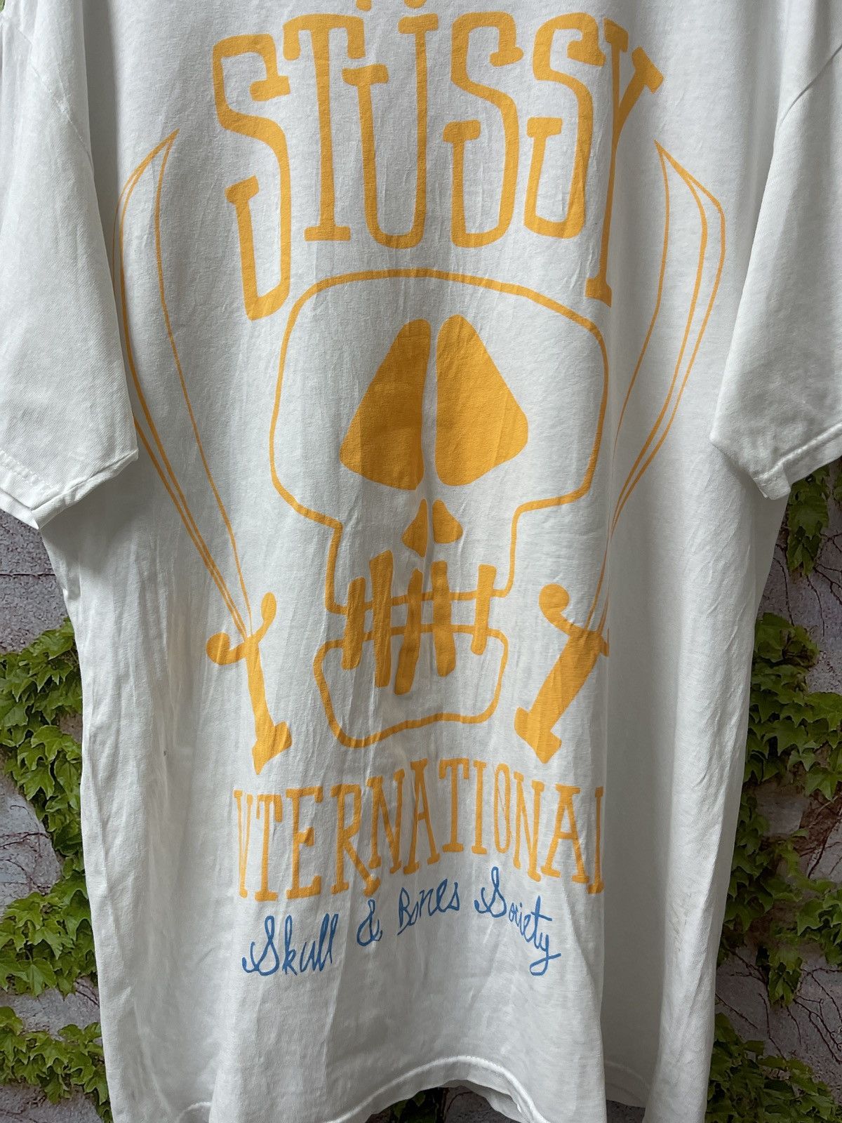 Stussy × Vintage VINTAGE STUSSY SKULL & BONES SOCIETY TEE VERY RARE Size US L / EU 52-54 / 3 - 9 Thumbnail
