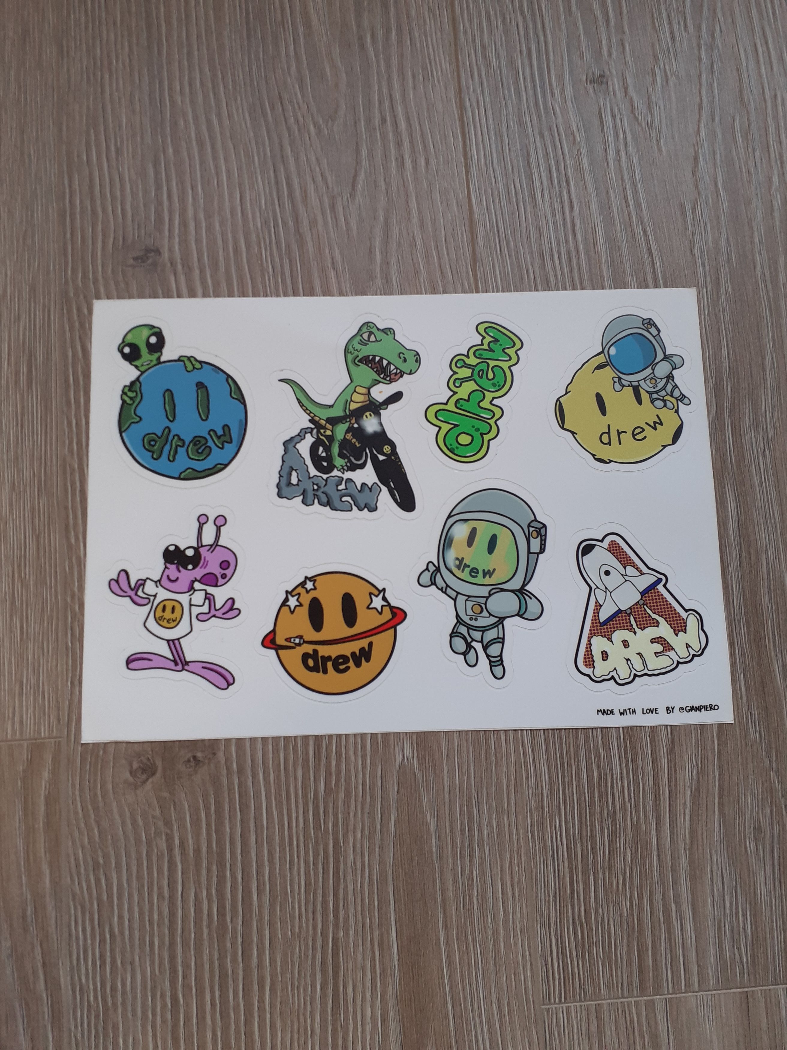 Drew House Drew House space sticker sheet Size ONE SIZE - 2 Thumbnail