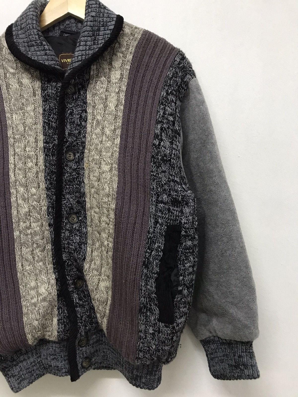 Japanese Brand Vintage Vivreclub Knit Gaudy Button Up Jacket Size US M / EU 48-50 / 2 - 4 Thumbnail