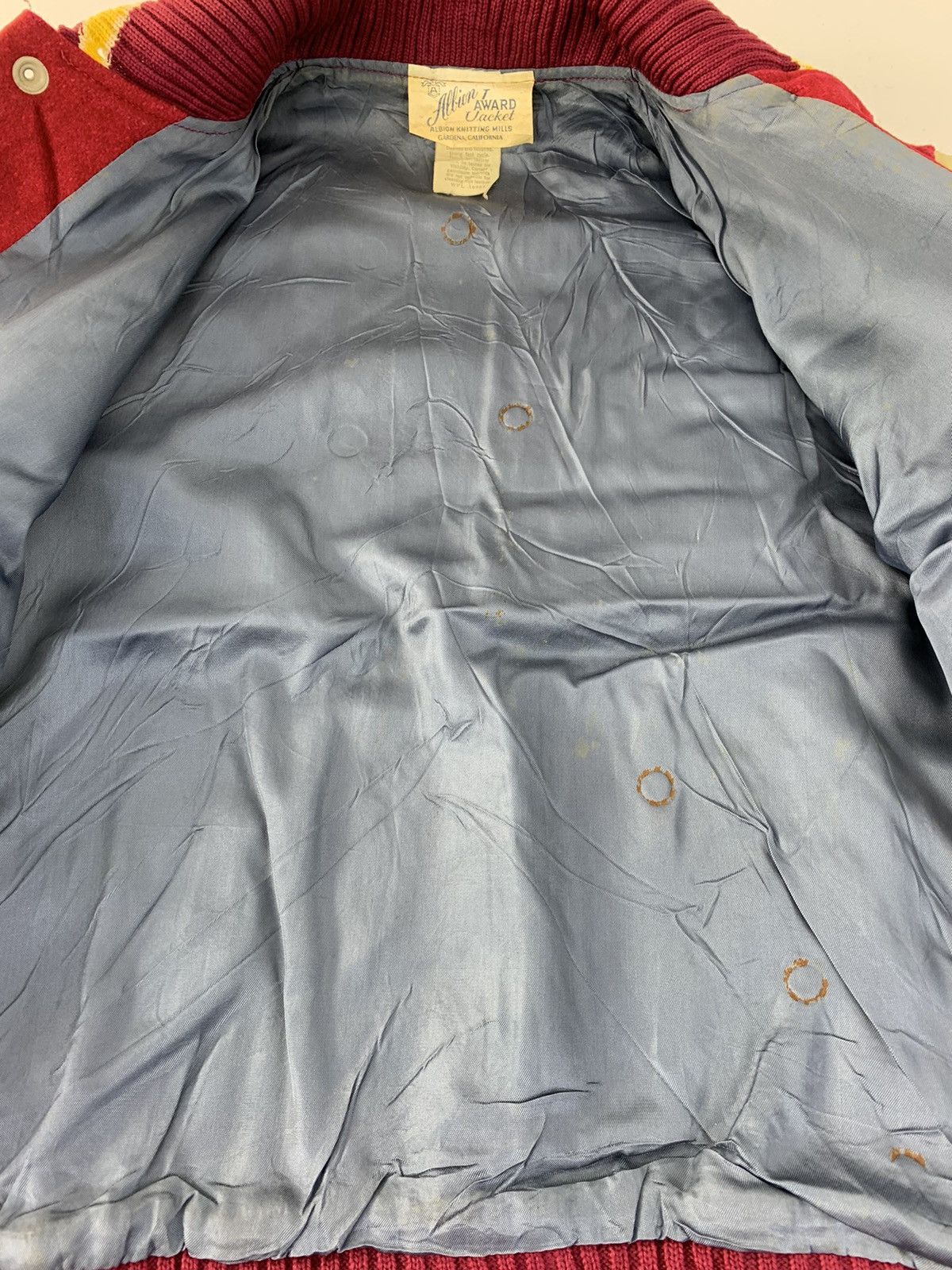 Vintage Albion Award Varsity Jacket Cowhide Leather Sleeve Size US M / EU 48-50 / 2 - 4 Thumbnail