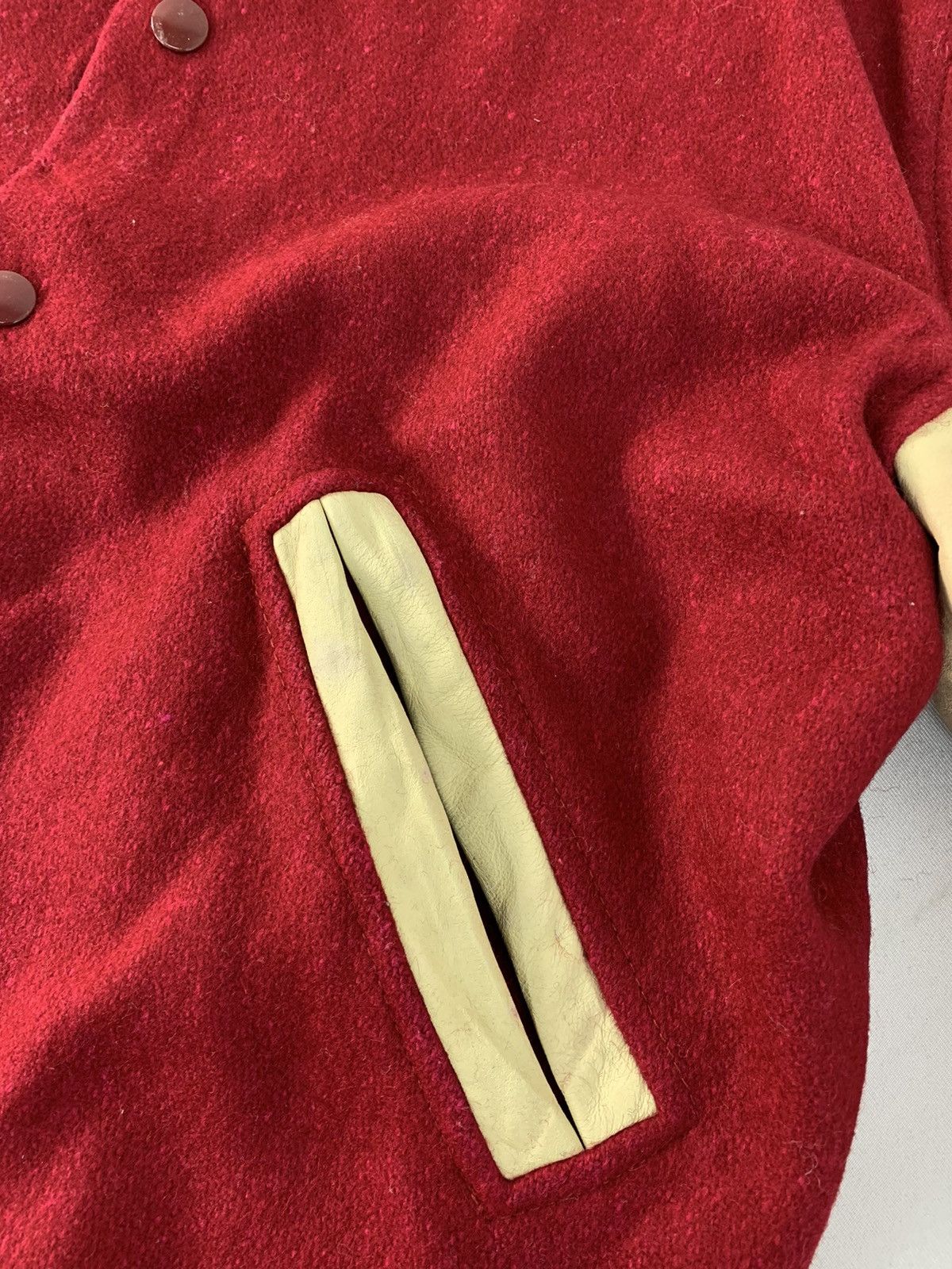 Vintage Albion Award Varsity Jacket Cowhide Leather Sleeve Size US M / EU 48-50 / 2 - 18 Thumbnail