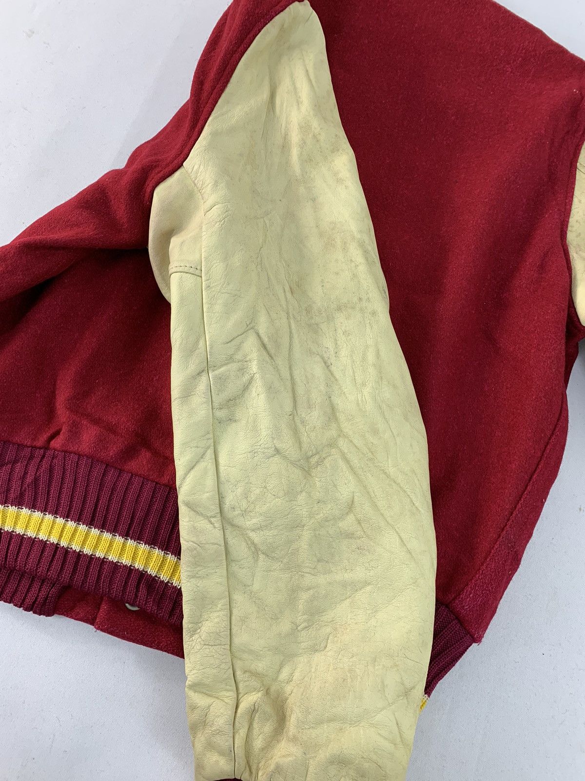 Vintage Albion Award Varsity Jacket Cowhide Leather Sleeve Size US M / EU 48-50 / 2 - 13 Thumbnail