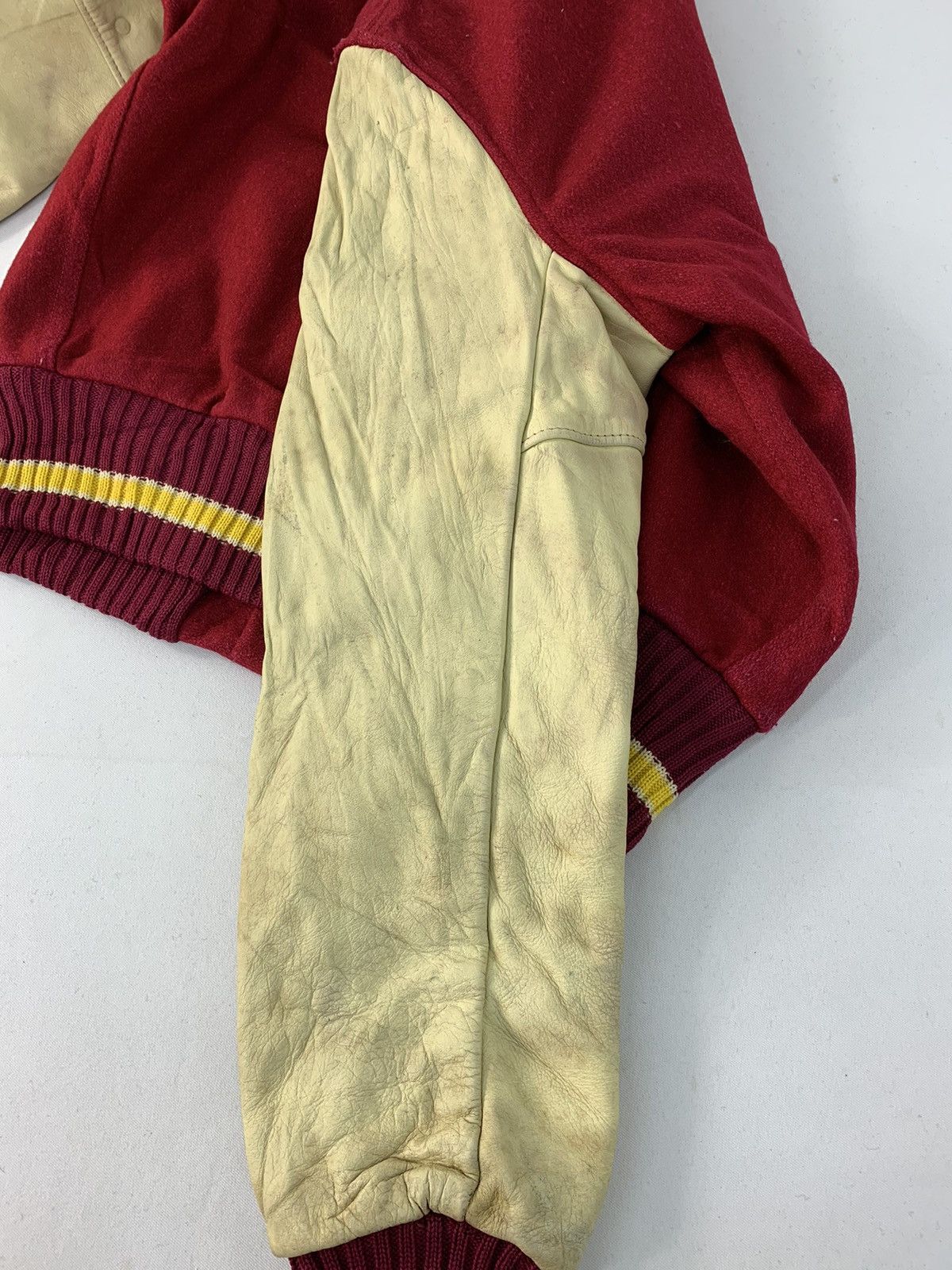 Vintage Albion Award Varsity Jacket Cowhide Leather Sleeve Size US M / EU 48-50 / 2 - 14 Thumbnail