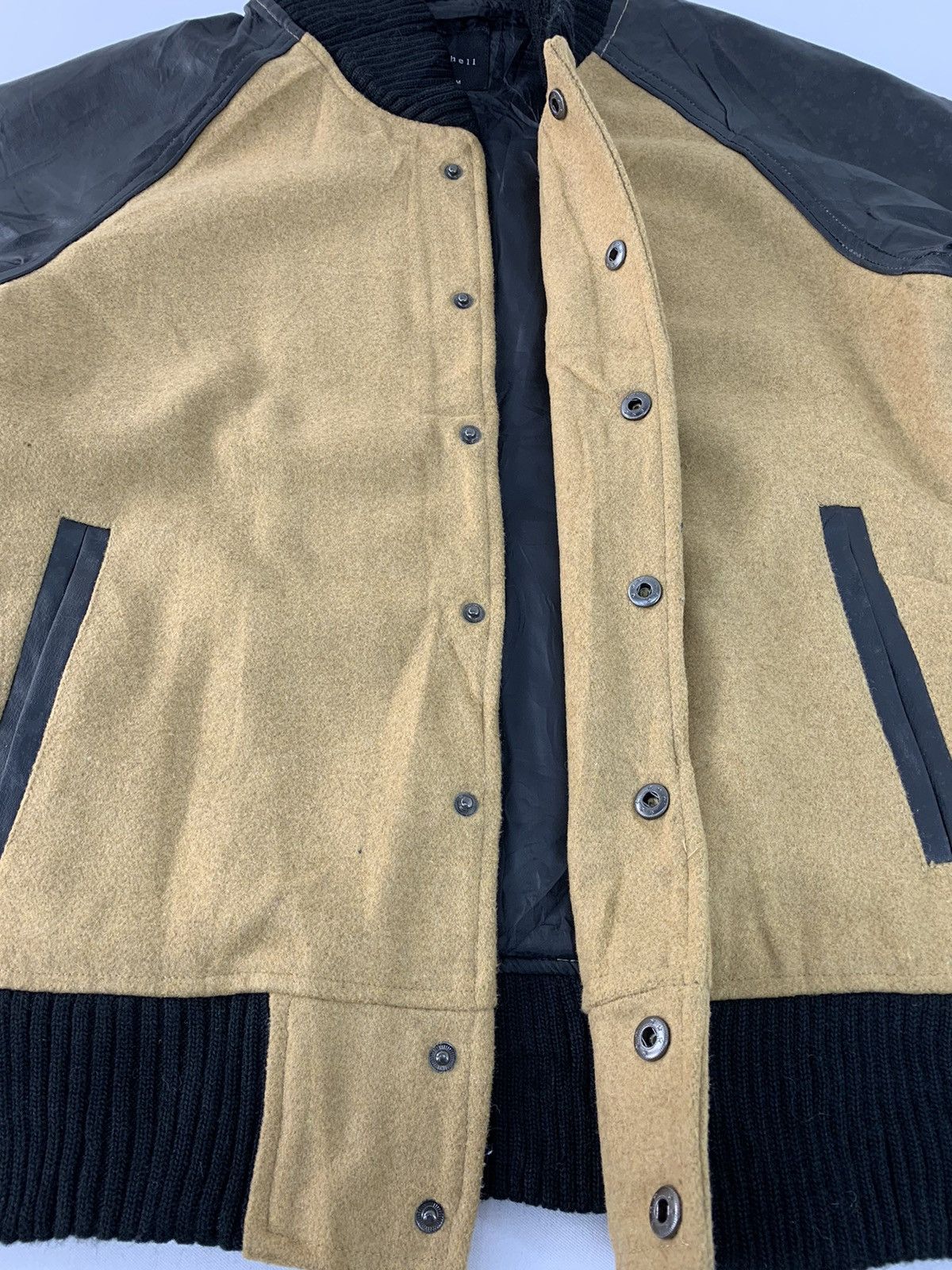 Other Hype Roshell Varsity Jacket Leather Sleeve Snap Button Size S / US 4 / IT 40 - 3 Thumbnail