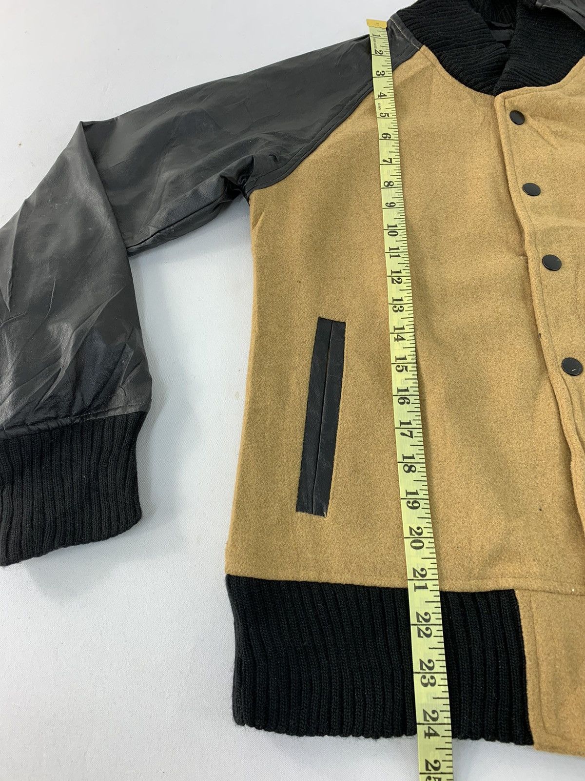Other Hype Roshell Varsity Jacket Leather Sleeve Snap Button Size S / US 4 / IT 40 - 10 Thumbnail