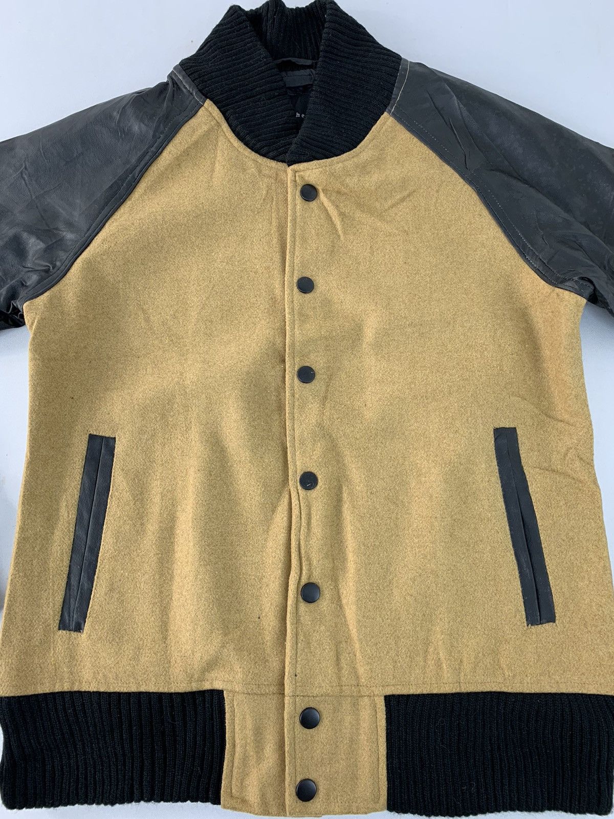 Other Hype Roshell Varsity Jacket Leather Sleeve Snap Button Size S / US 4 / IT 40 - 2 Thumbnail