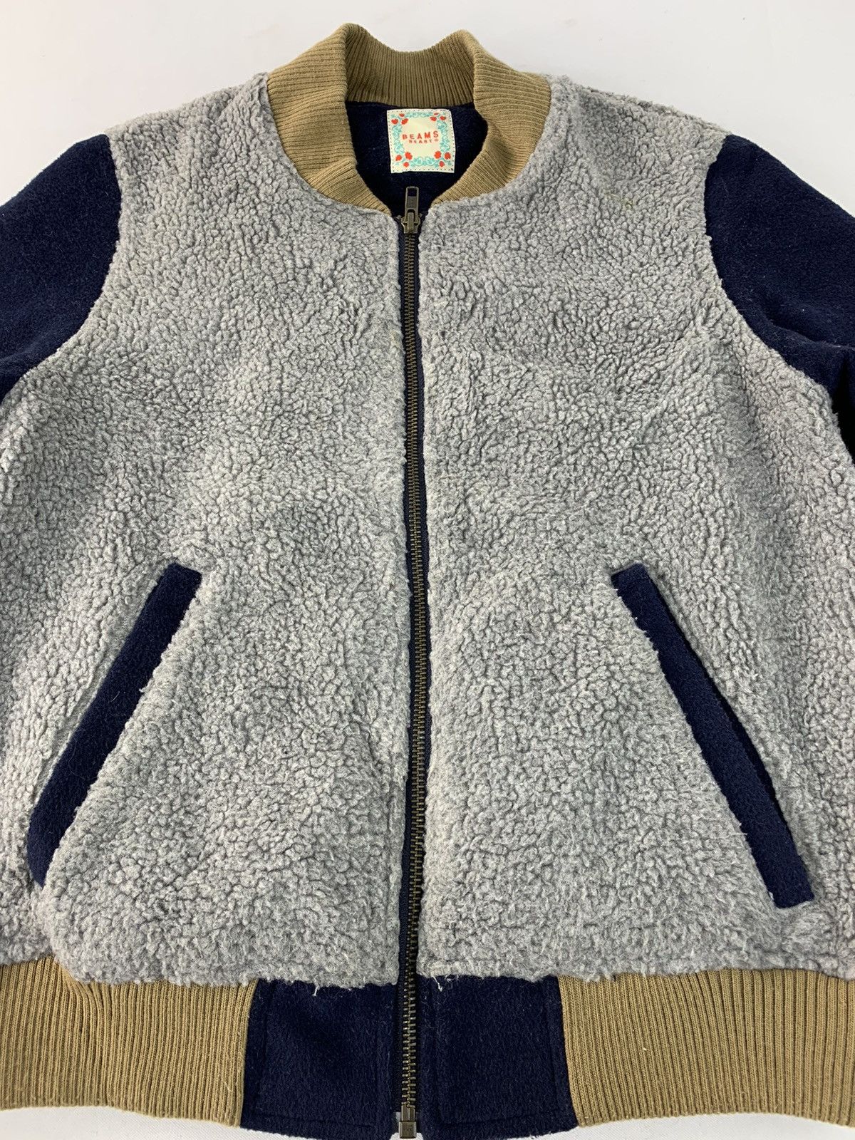 Beams Plus Beams Heart Grizzly Fluffy Varsity Jacket Unisex Size S / US 4 / IT 40 - 2 Thumbnail