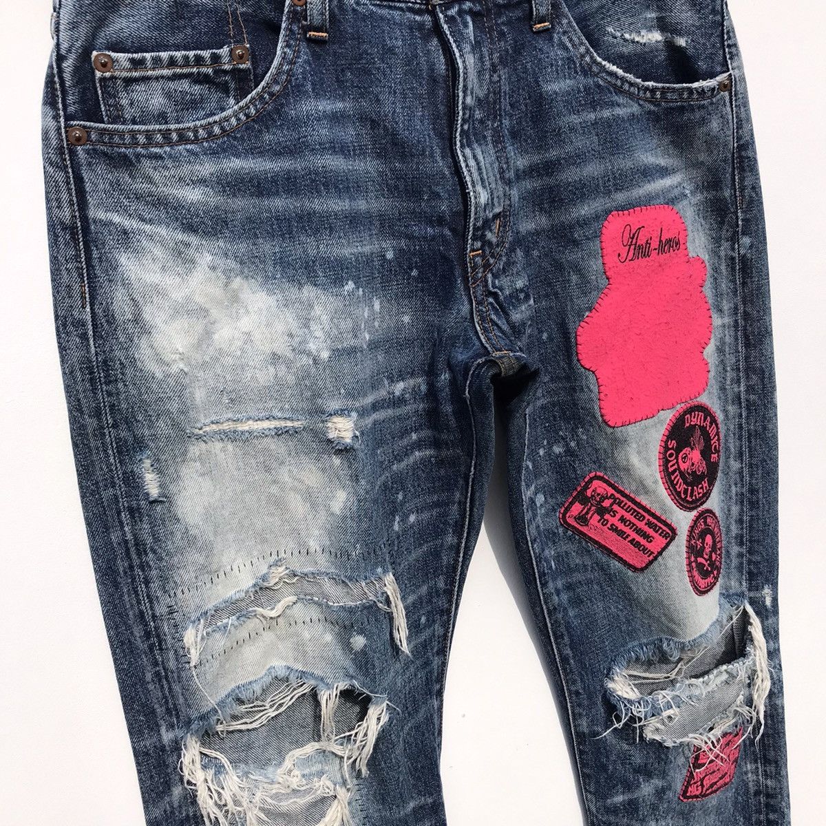Japanese Brand 🔥Distressed🔥RNA Inc Slang Denim Jeans Japanese Brand Size US 32 / EU 48 - 14 Thumbnail