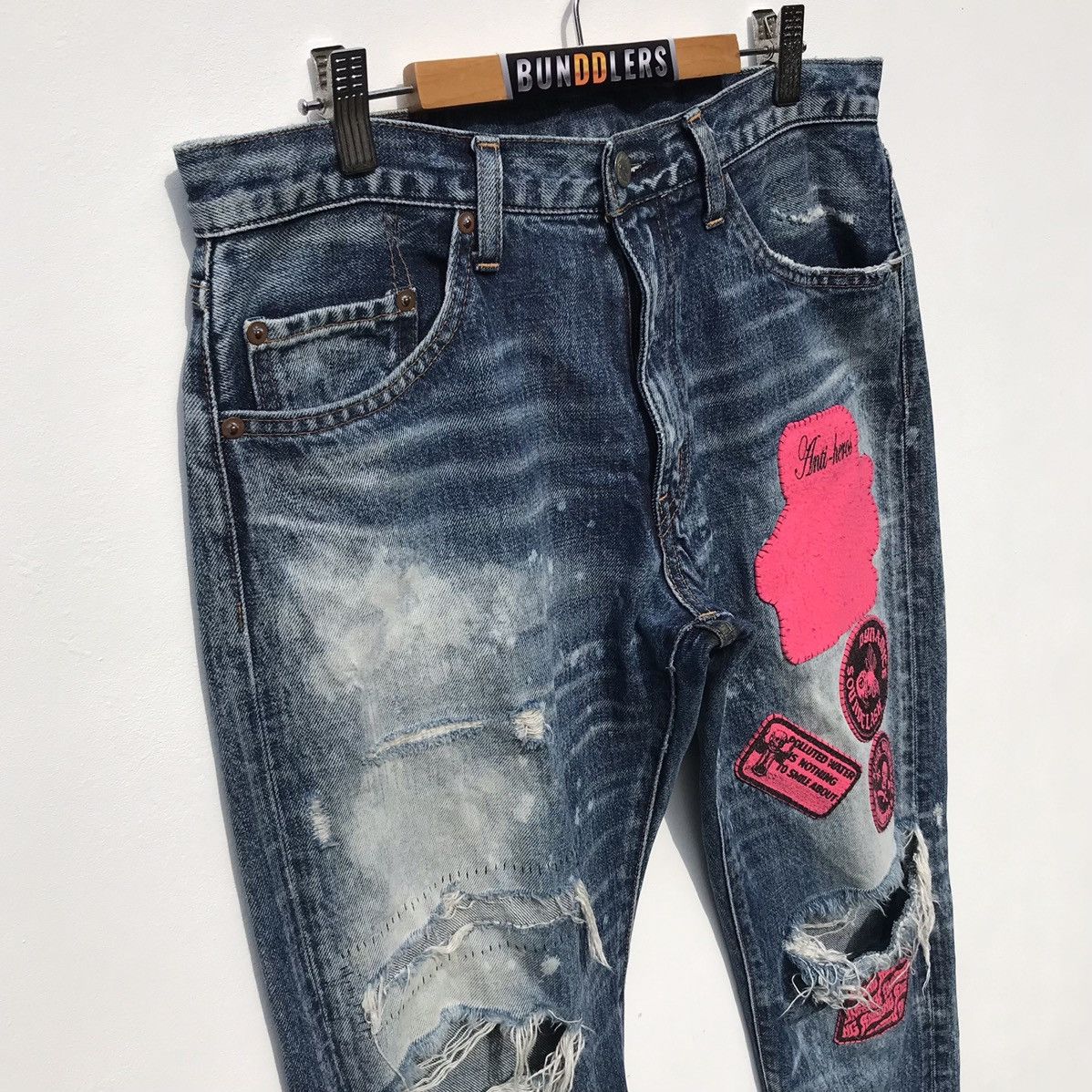 Japanese Brand 🔥Distressed🔥RNA Inc Slang Denim Jeans Japanese Brand Size US 32 / EU 48 - 10 Thumbnail