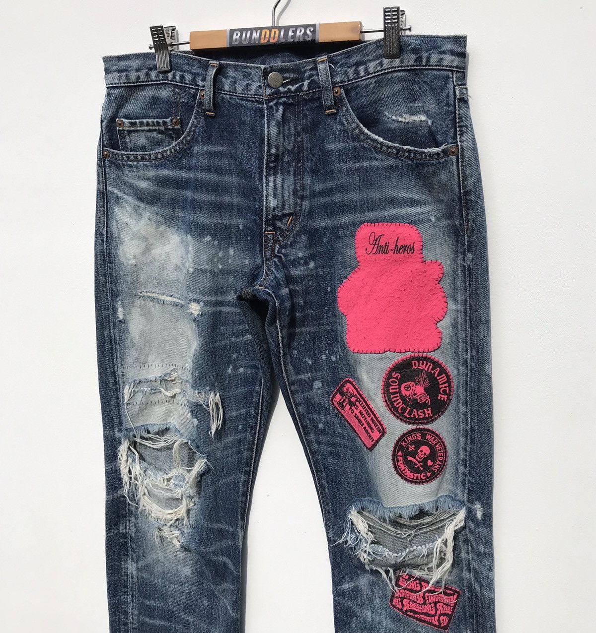 Japanese Brand 🔥Distressed🔥RNA Inc Slang Denim Jeans Japanese Brand Size US 32 / EU 48 - 8 Thumbnail