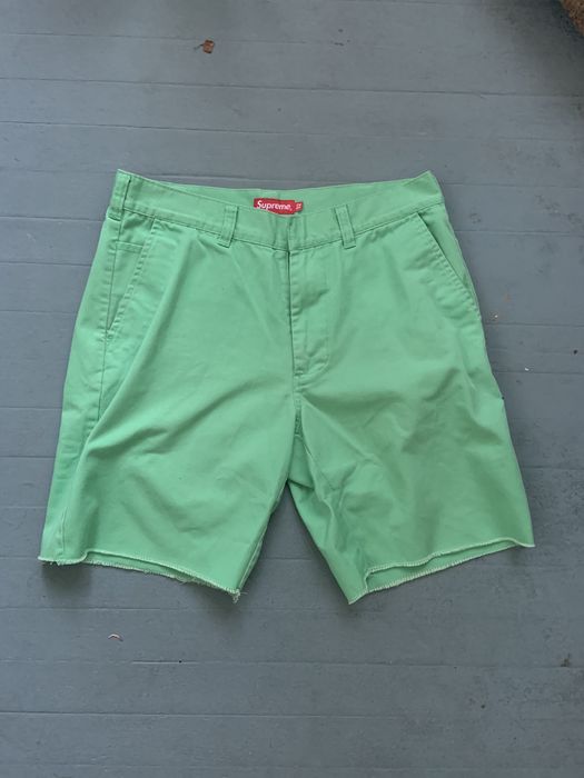 Supreme Bright Green Work Shorts | Grailed