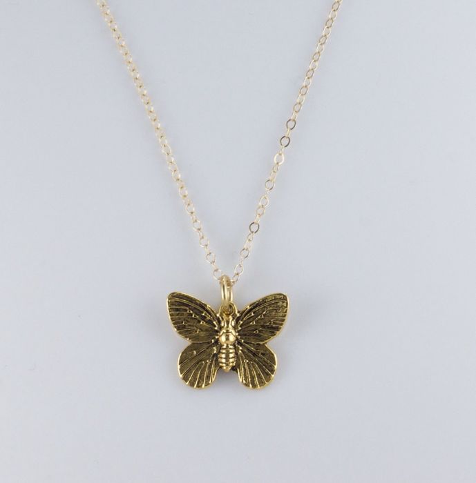 Gold Playboi Carti Gold Awge Butterfly Necklace 14k Gold Filled 20” 18 