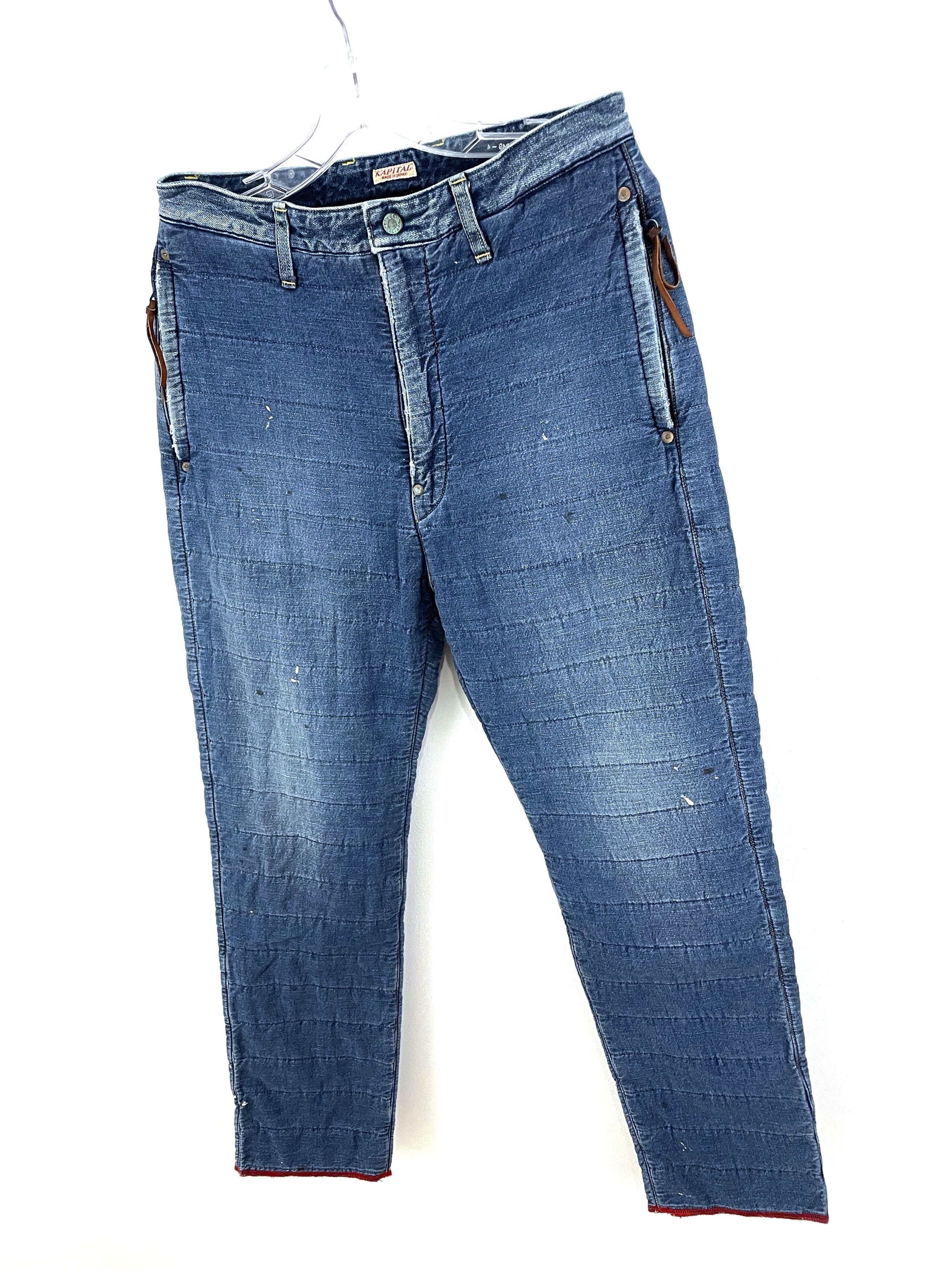 Kapital Quilted Denim Sweatpants Size US 30 / EU 46 - 2 Thumbnail