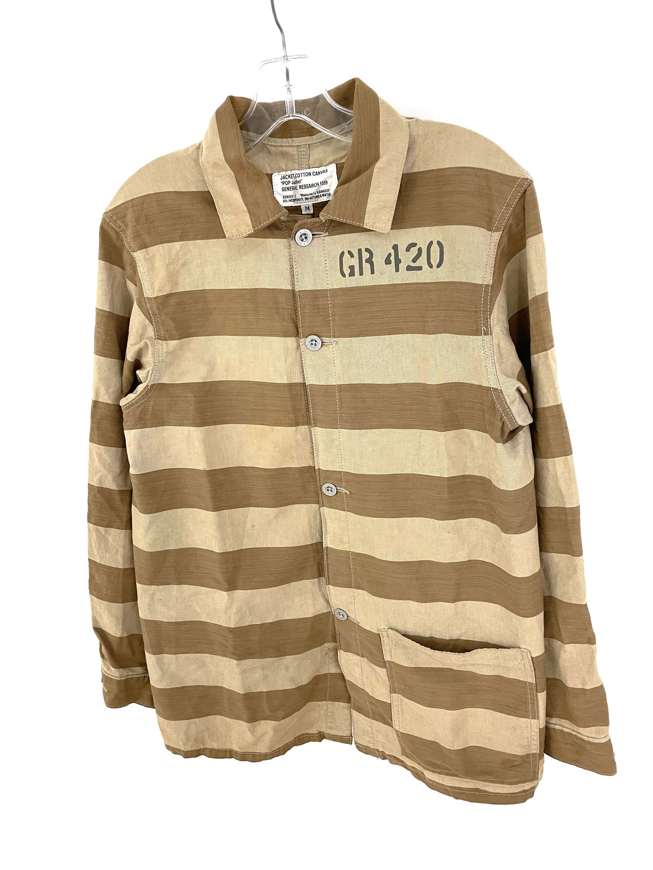 General Research 2004 Striped Prisoner Buttonup Size US M / EU 48-50 / 2 - 2 Thumbnail