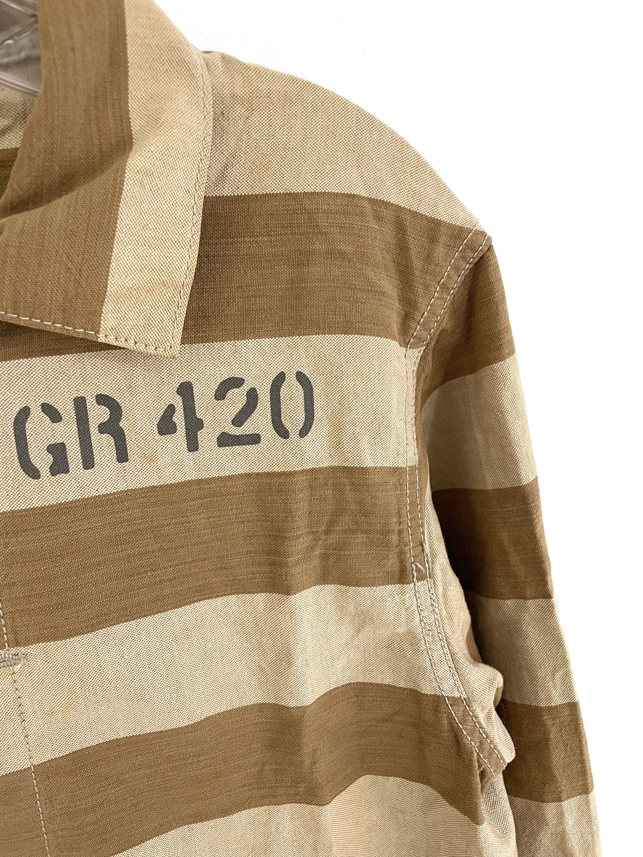 General Research 2004 Striped Prisoner Buttonup Size US M / EU 48-50 / 2 - 4 Thumbnail