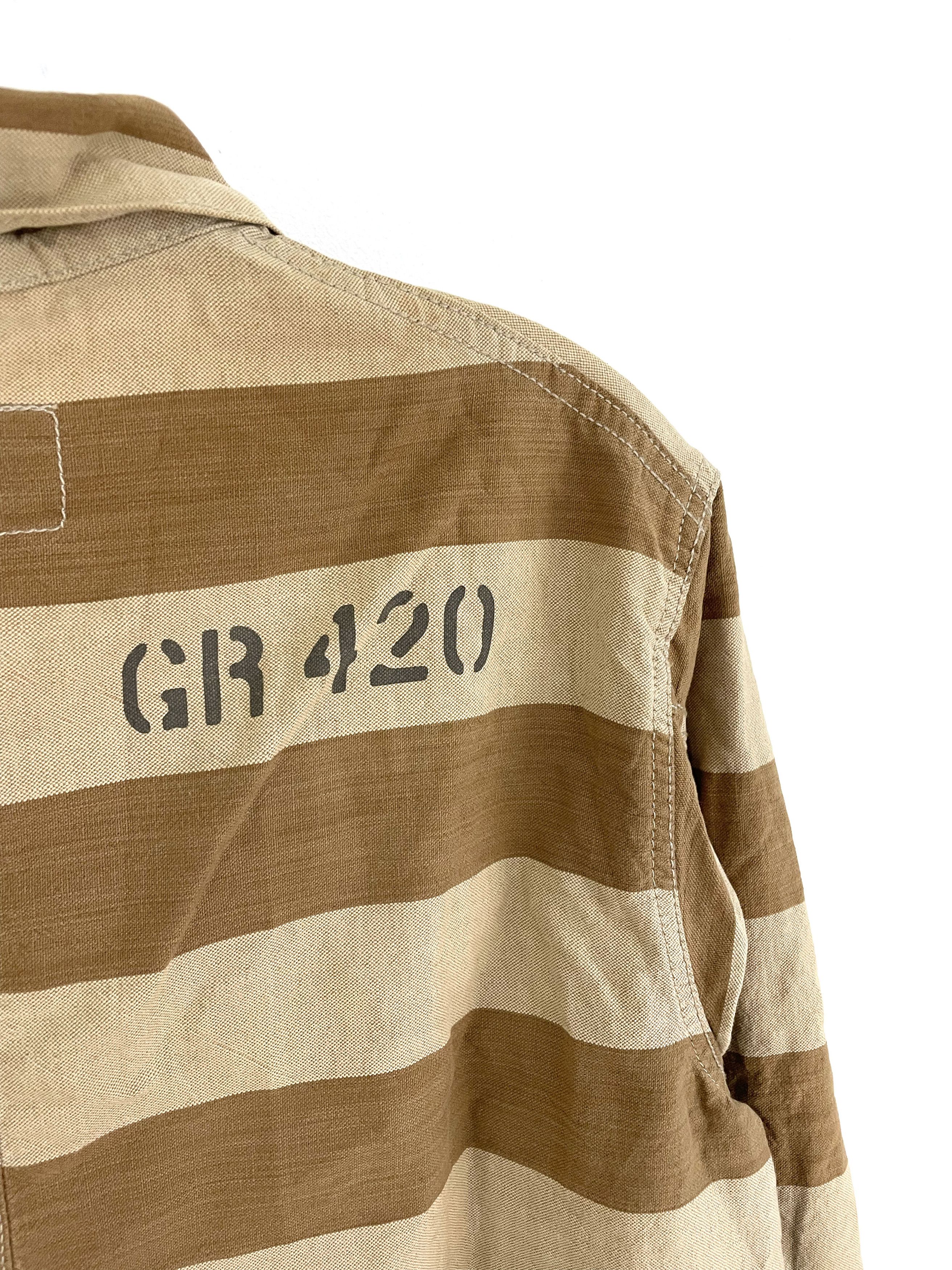 General Research 2004 Striped Prisoner Buttonup Size US M / EU 48-50 / 2 - 9 Thumbnail