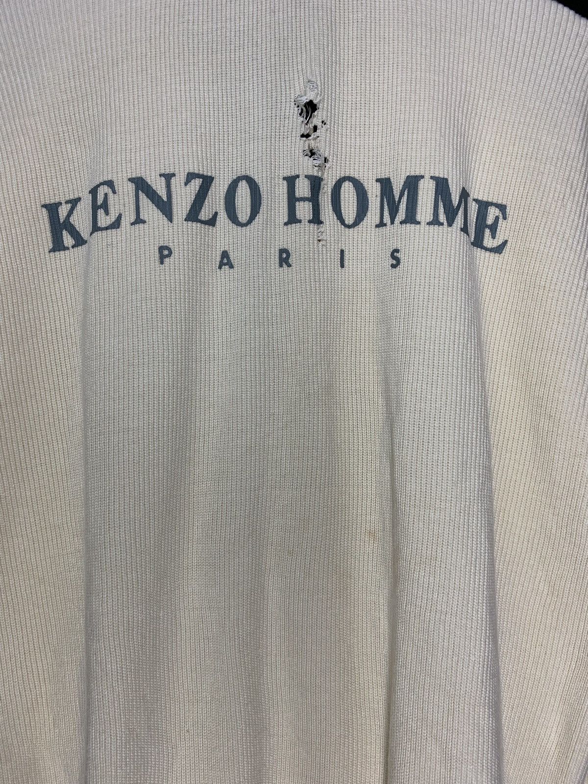 Kenzo × Vintage RARE ‼️ Kenzo Homme Paris Damaged Cardigan Jacket Size US S / EU 44-46 / 1 - 3 Thumbnail