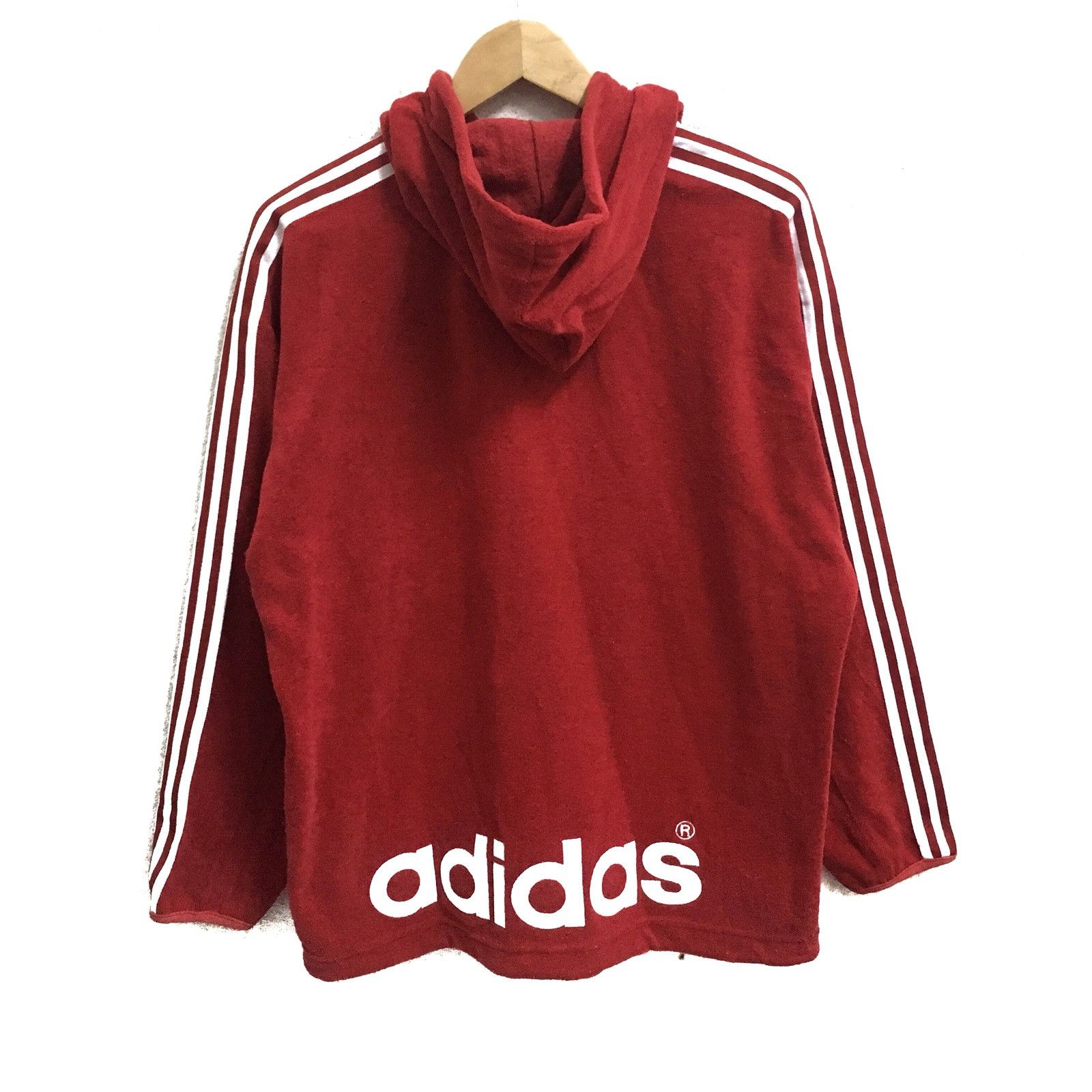 Adidas × Vintage VINTAGE ADIDAS TREFOIL SMALL LOGO EMBROIDERY FLEECE HOODIE Size US L / EU 52-54 / 3 - 2 Thumbnail