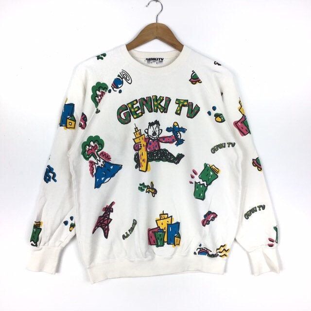Japanese Brand × Vintage VINTAGE GENKI TV JAPANESE TELEVISION SHOW SWEATSHIRT Size US M / EU 48-50 / 2 - 1 Thumbnail