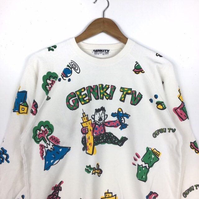 Japanese Brand × Vintage VINTAGE GENKI TV JAPANESE TELEVISION SHOW SWEATSHIRT Size US M / EU 48-50 / 2 - 3 Thumbnail