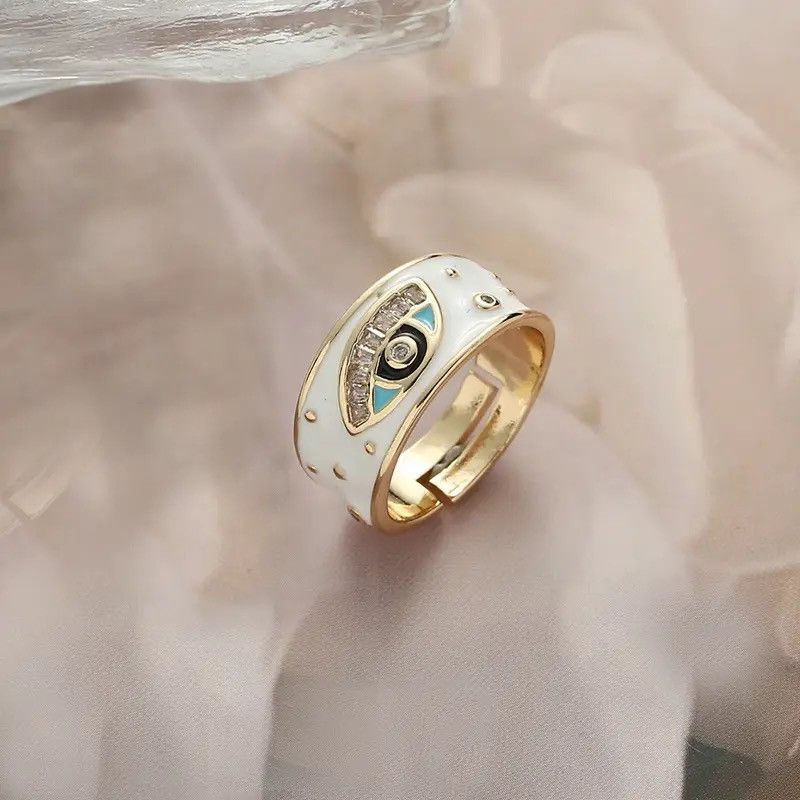 Jewelry Creative Handmade Charming Enamel Heart Ring Size ONE SIZE - 1 Thumbnail