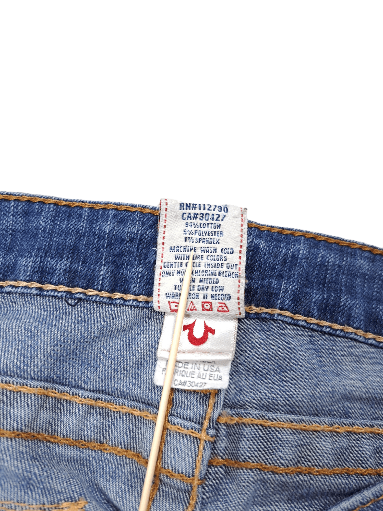 True Religion × Vintage 💎 Vintage True Religion 28/30 Washed Blue Denim Jeans Size 28" / US 6 / IT 42 - 10 Thumbnail