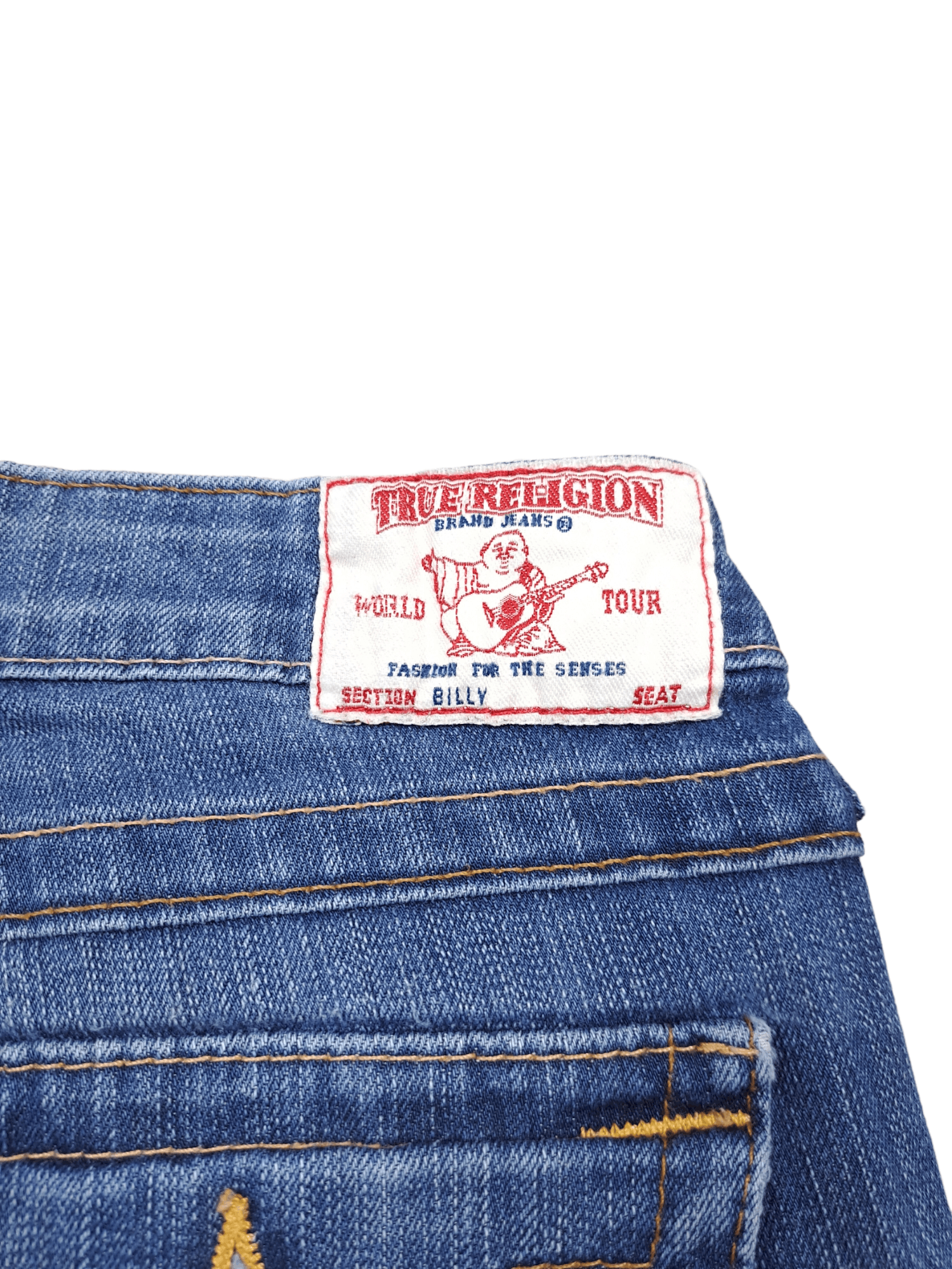 True Religion × Vintage 💎 Vintage True Religion 28/30 Washed Blue Denim Jeans Size 28" / US 6 / IT 42 - 3 Thumbnail