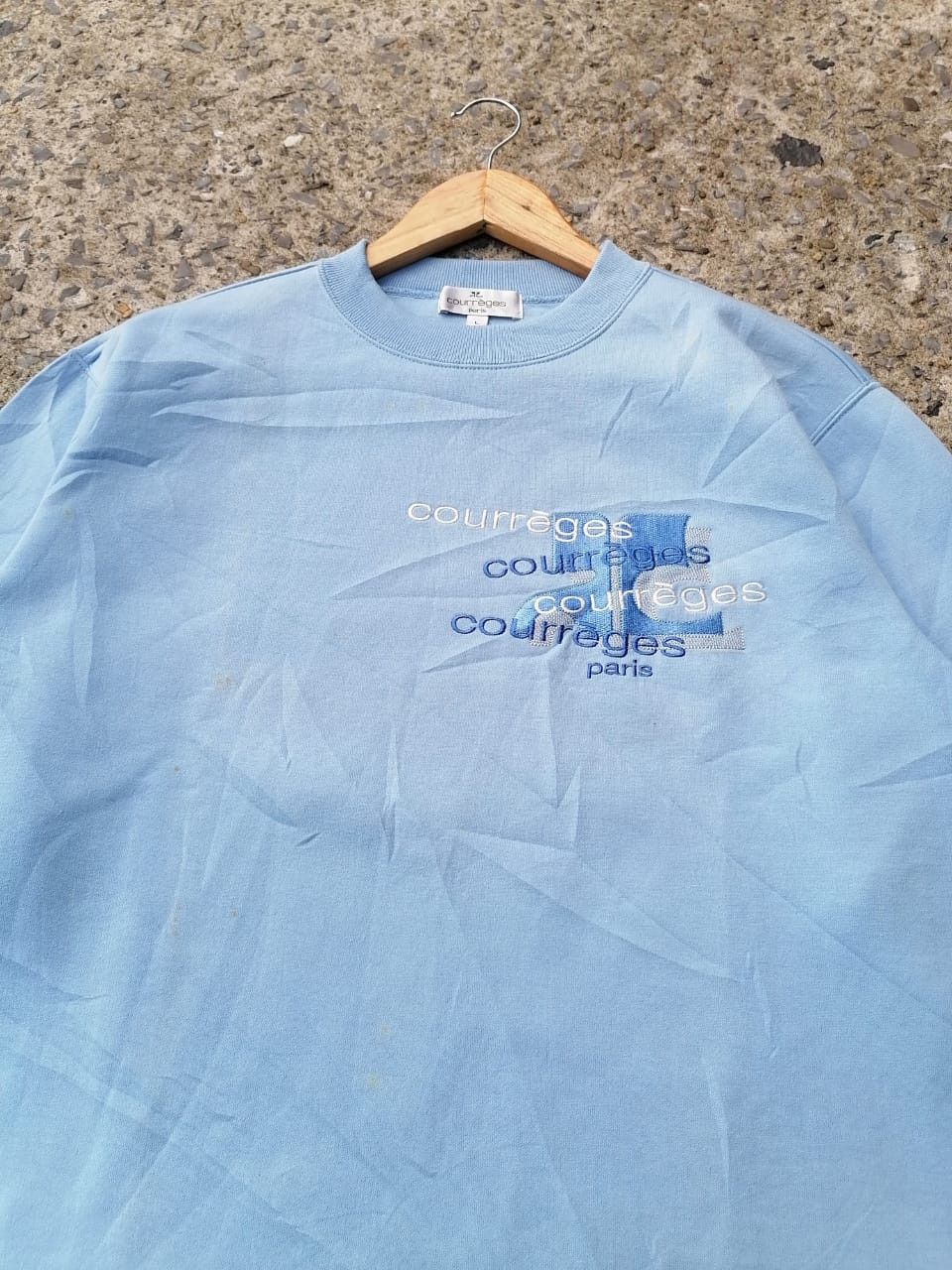 Courreges × Other Courreges Paris Embroidered Sweatshirt Size US L / EU 52-54 / 3 - 2 Thumbnail