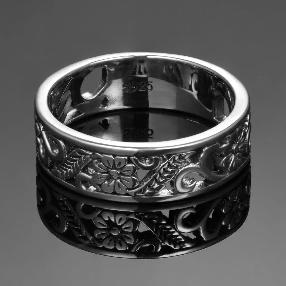 Jewelry Sterling Silver None Stones Classic Round Ring Size ONE SIZE - 4 Thumbnail