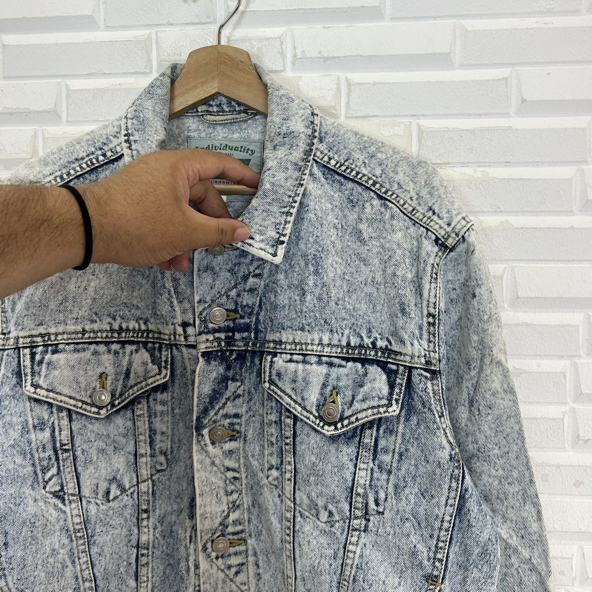 Japanese Brand VINTAGE BIKER GL HEART DENIM BOMBER JACKET ACID WASH DESIGN Size US L / EU 52-54 / 3 - 5 Thumbnail