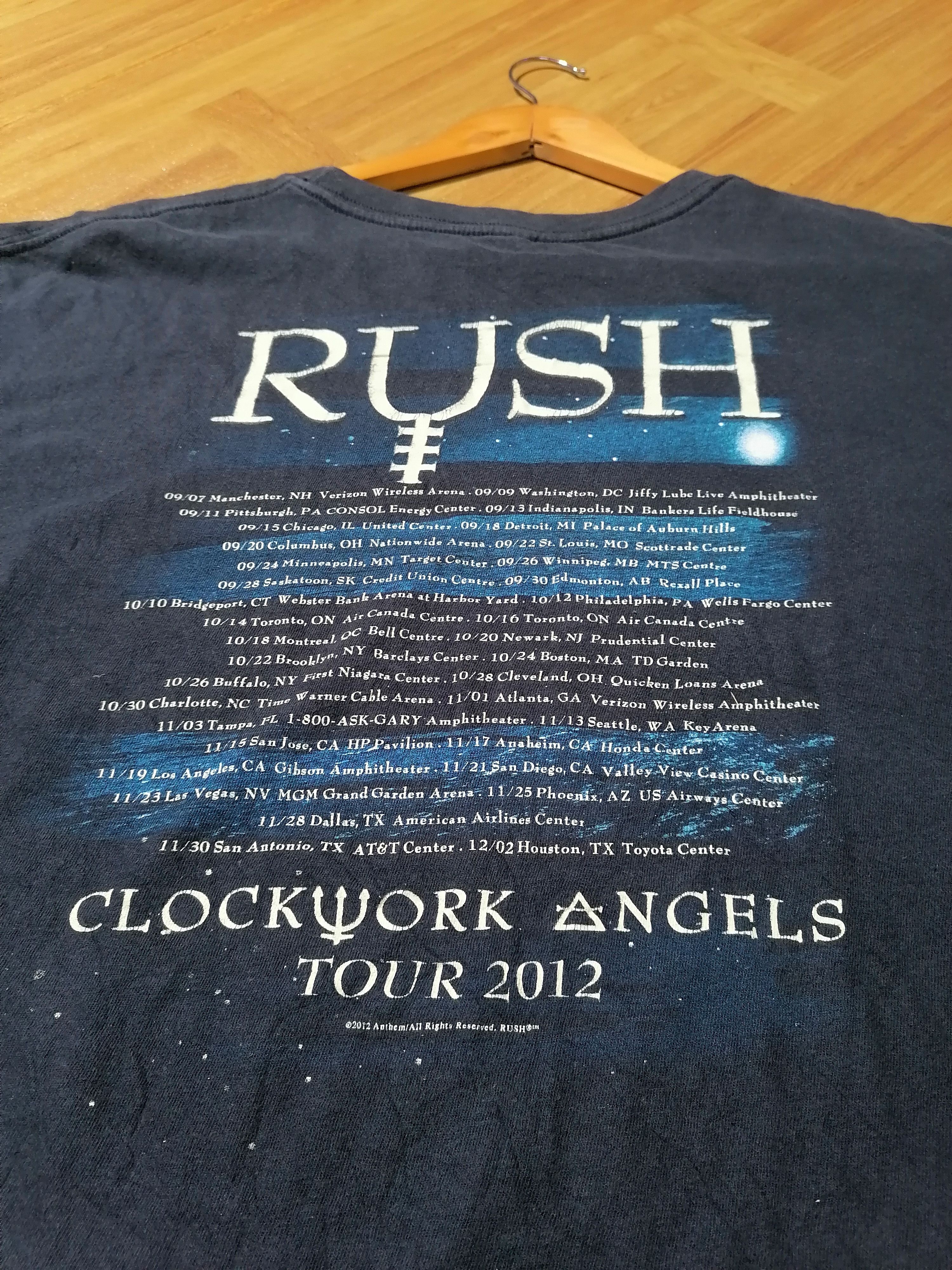 Band Tees Rush Clockwork Angels 2012 Tour Size US L / EU 52-54 / 3 - 4 Thumbnail