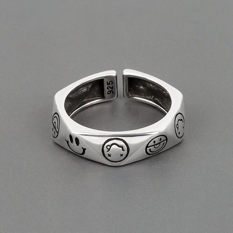 Jewelry × Vintage Smiling Face Ring Size ONE SIZE - 1 Thumbnail