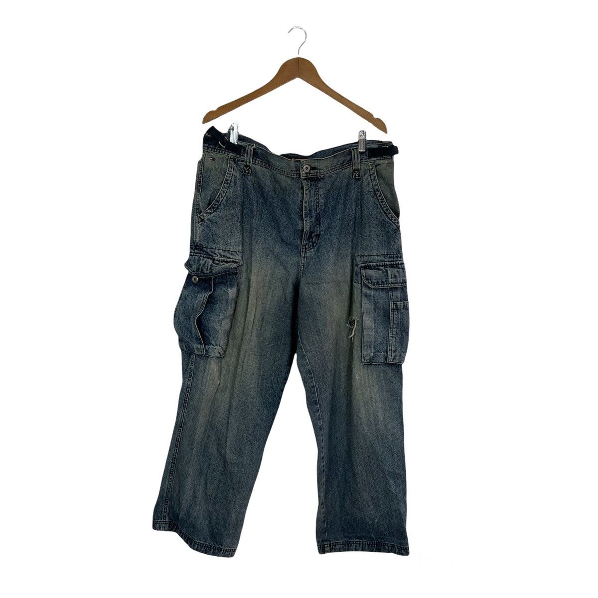 Hysteric Glamour VINTAGE DISTRESSED DENIM CARGO POCKET BIKER TOMMY HILFIGER Size US 38 / EU 54 - 1 Thumbnail