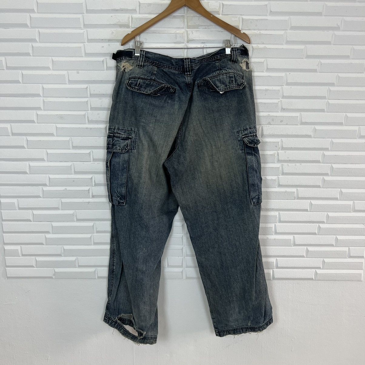 Hysteric Glamour VINTAGE DISTRESSED DENIM CARGO POCKET BIKER TOMMY HILFIGER Size US 38 / EU 54 - 10 Thumbnail