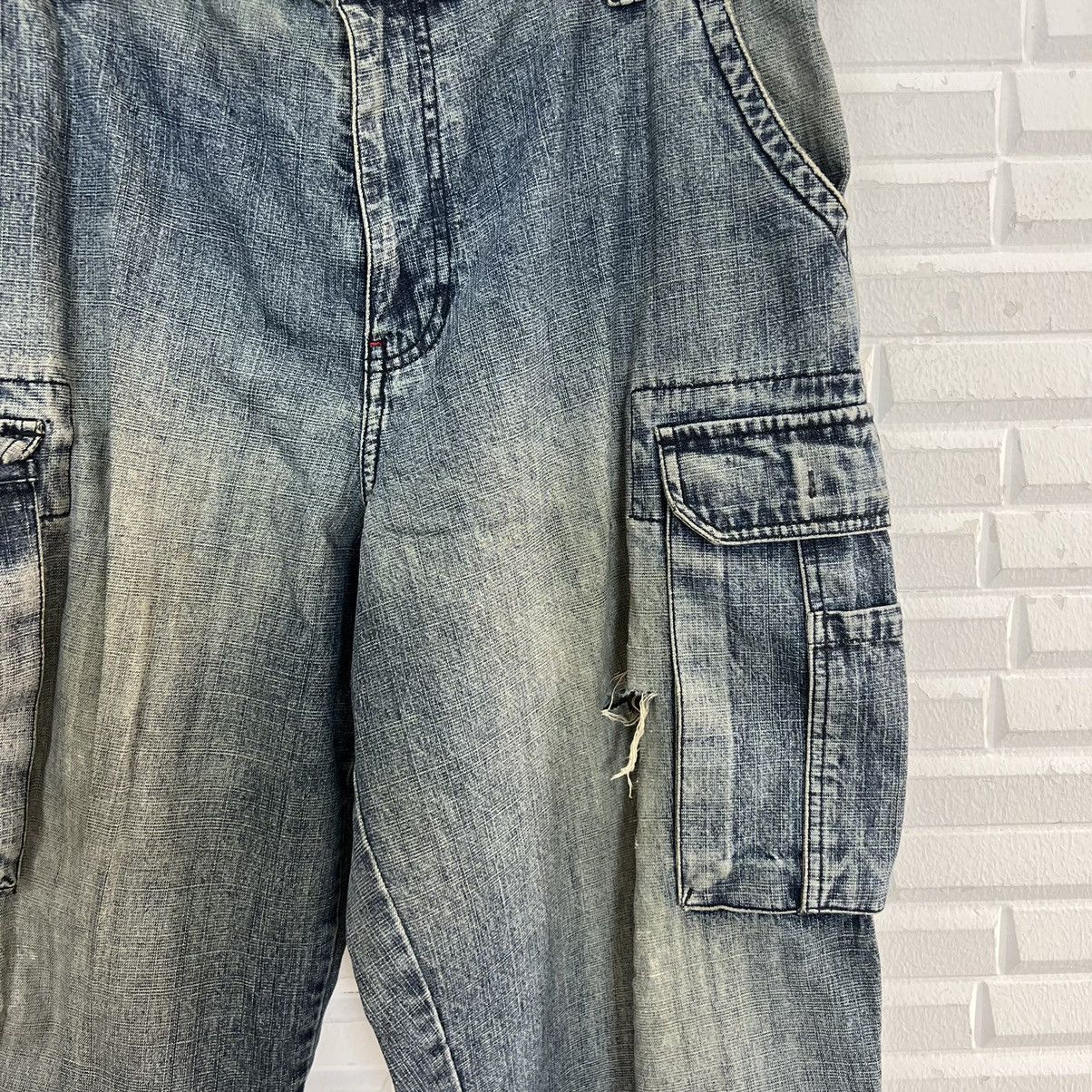Hysteric Glamour VINTAGE DISTRESSED DENIM CARGO POCKET BIKER TOMMY HILFIGER Size US 38 / EU 54 - 6 Thumbnail