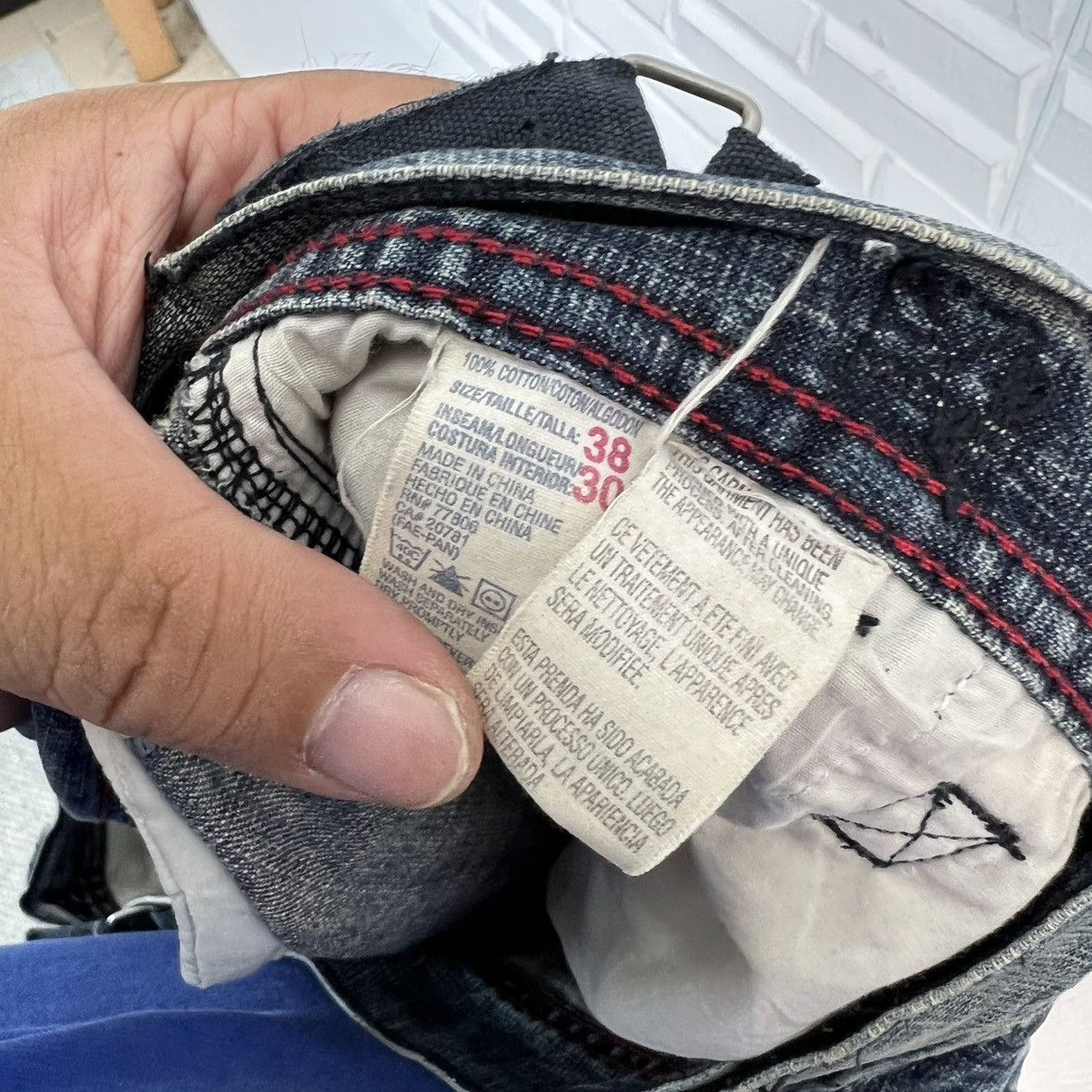 Hysteric Glamour VINTAGE DISTRESSED DENIM CARGO POCKET BIKER TOMMY HILFIGER Size US 38 / EU 54 - 15 Thumbnail