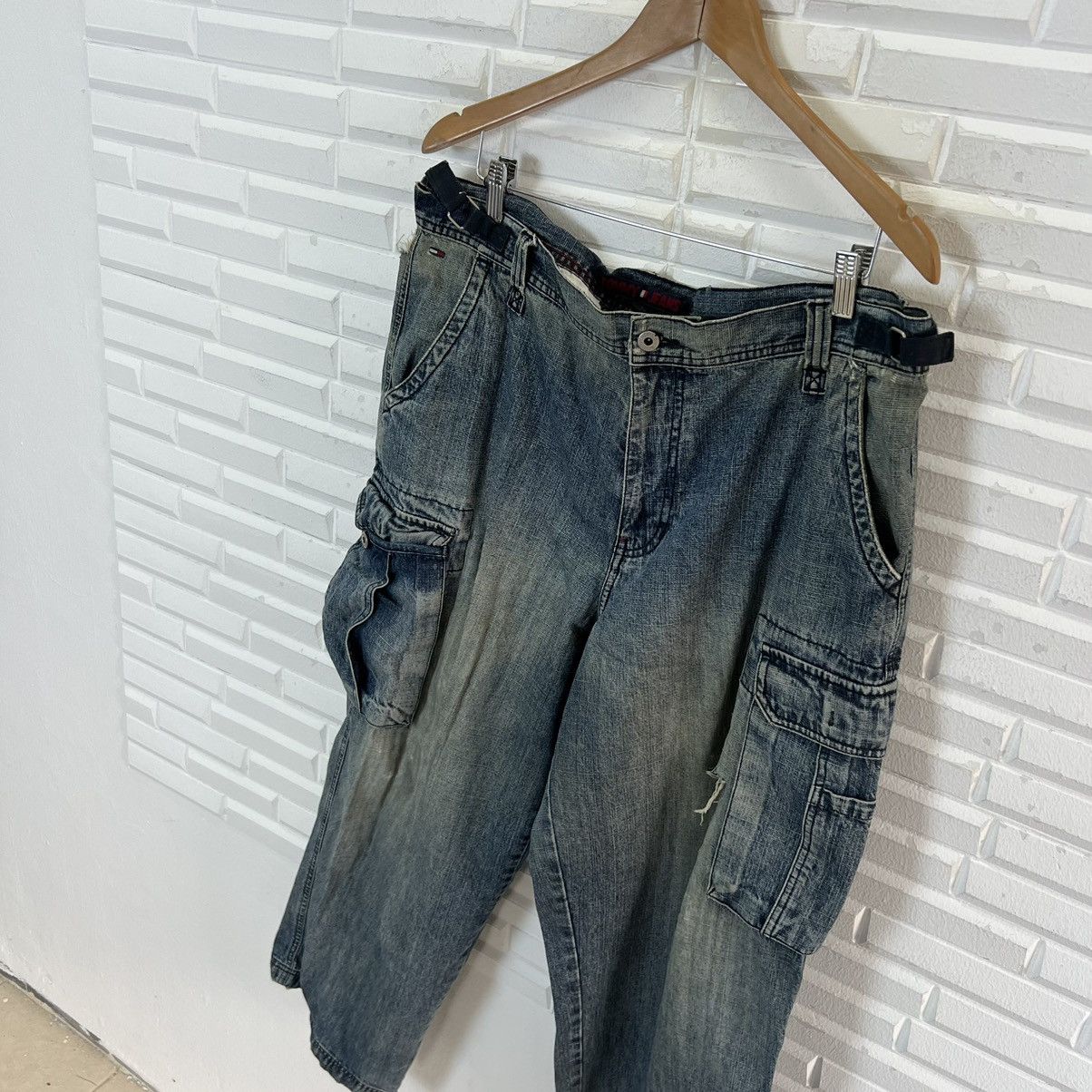 Hysteric Glamour VINTAGE DISTRESSED DENIM CARGO POCKET BIKER TOMMY HILFIGER Size US 38 / EU 54 - 9 Thumbnail