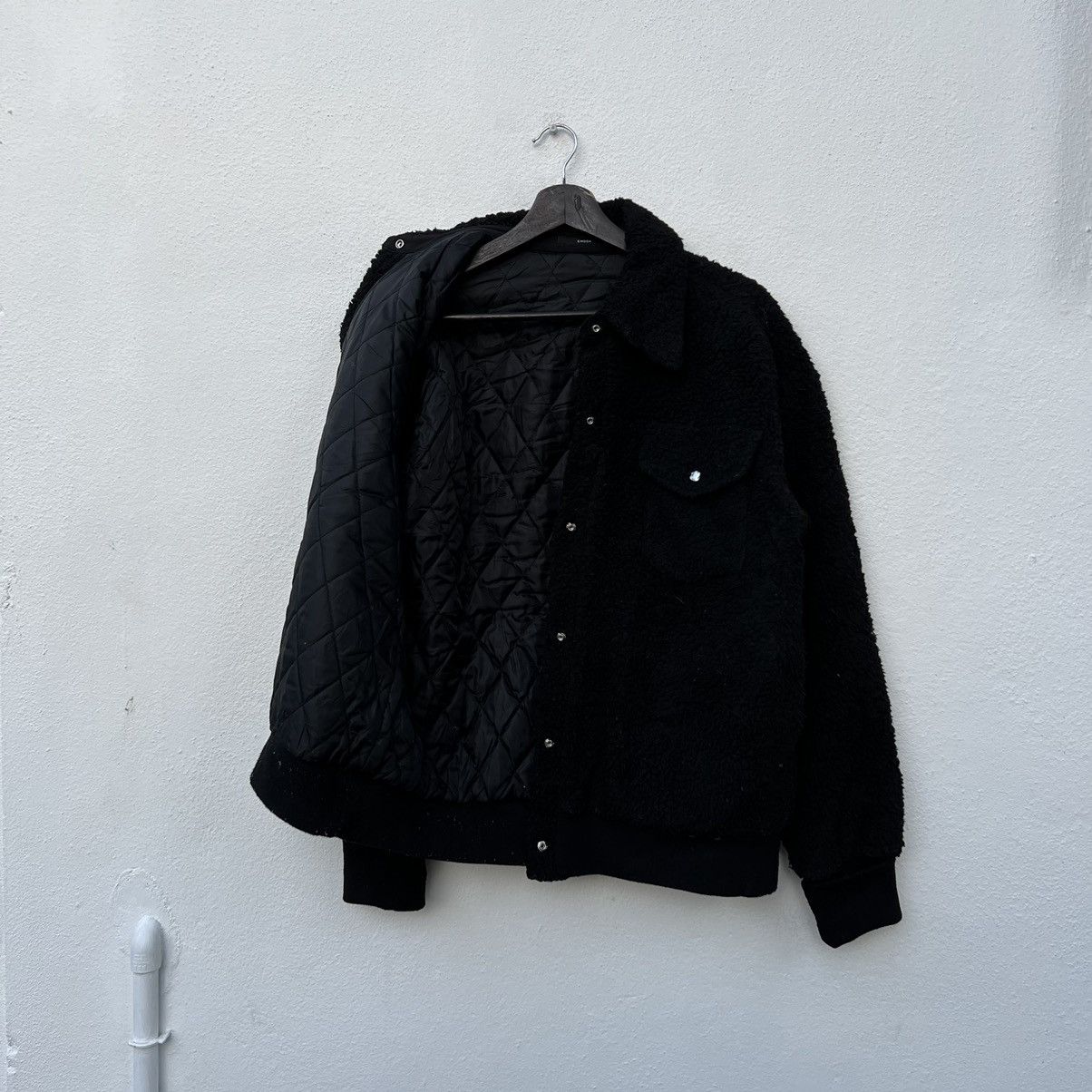 Japanese Brand RARE FLEECE SHERPA JACKET EMODA JAPAN BLACK Size US L / EU 52-54 / 3 - 10 Thumbnail