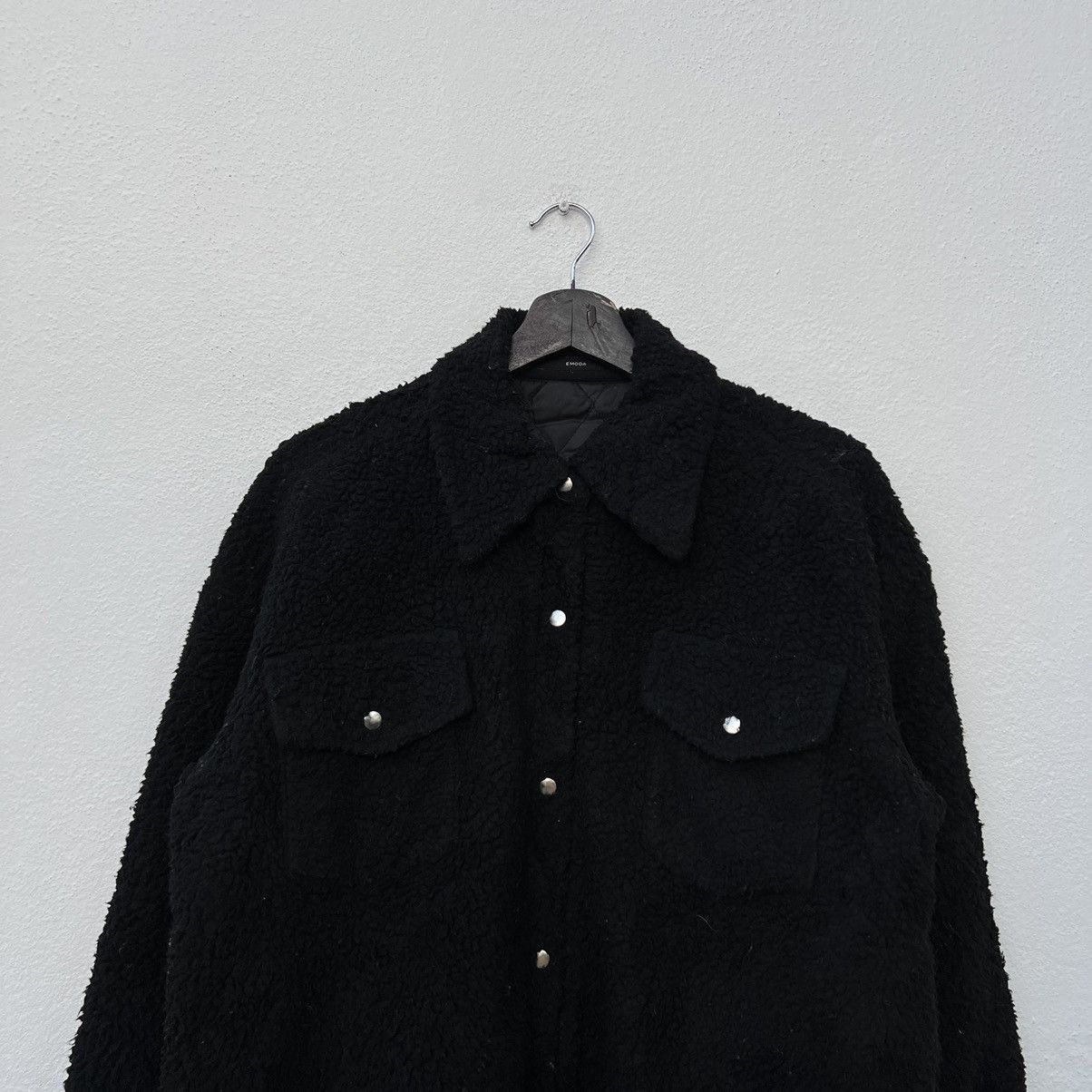 Japanese Brand RARE FLEECE SHERPA JACKET EMODA JAPAN BLACK Size US L / EU 52-54 / 3 - 3 Thumbnail