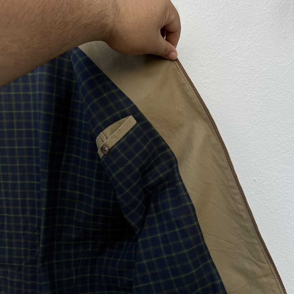 Polo Ralph Lauren VINTAGE JACKET BLANKET TARTAN DESIGN LINING RRL Size US L / EU 52-54 / 3 - 14 Thumbnail