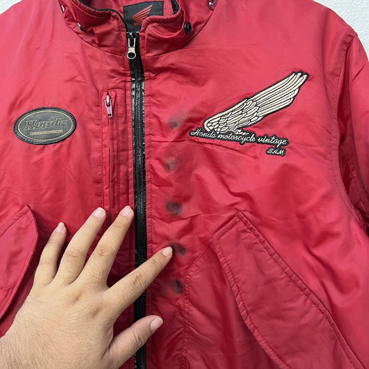 Honda VINTAGE HONDA BIKER JACKET BIG LOGO Size US M / EU 48-50 / 2 - 7 Thumbnail