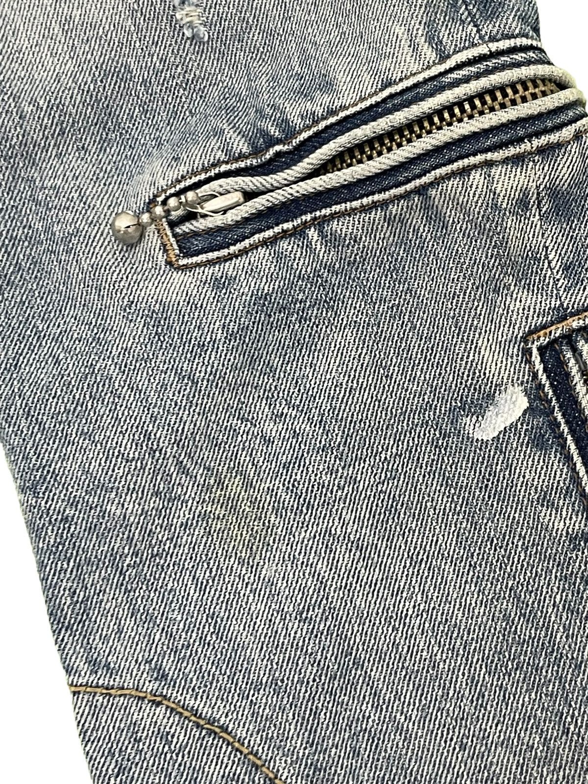 Japanese Brand Multizipped Denim Punk Rna Japan Cropped Boot Low Rise 2🟦3 Size US 30 / EU 46 - 6 Thumbnail