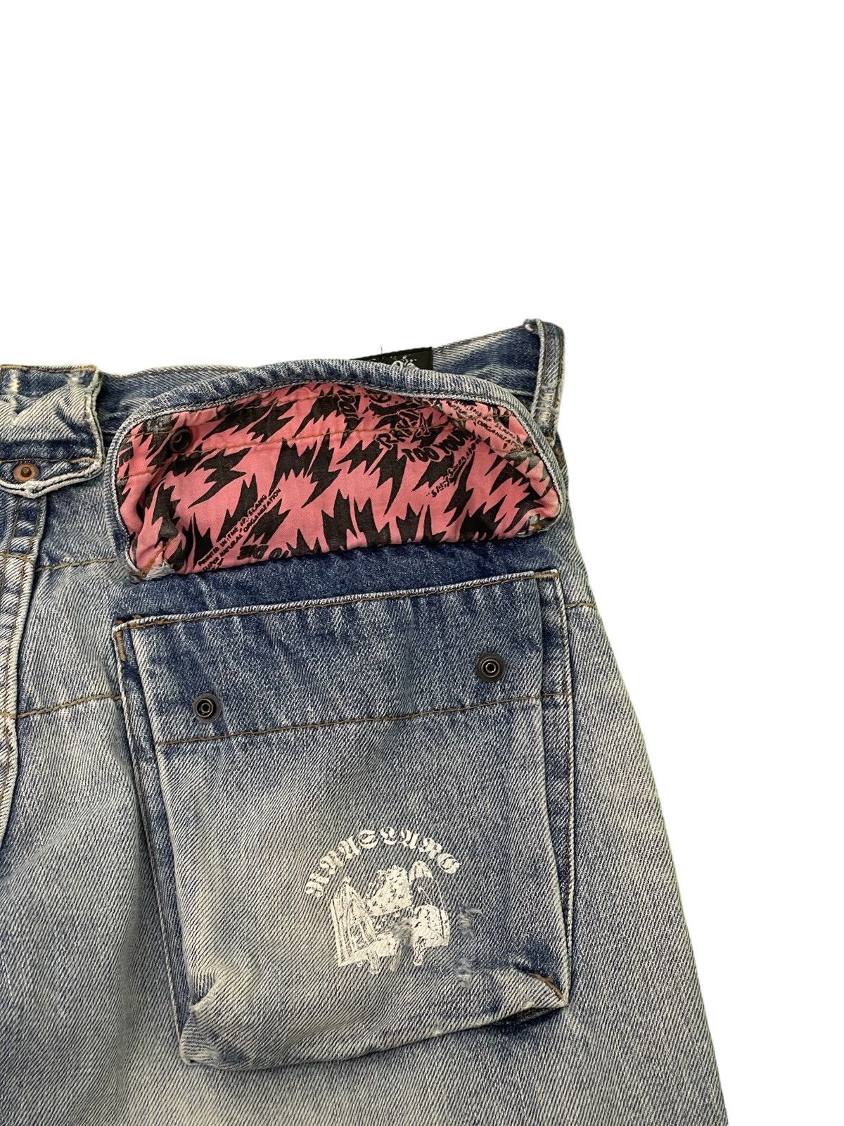 Japanese Brand Multizipped Denim Punk Rna Japan Cropped Boot Low Rise 2🟦3 Size US 30 / EU 46 - 20 Thumbnail