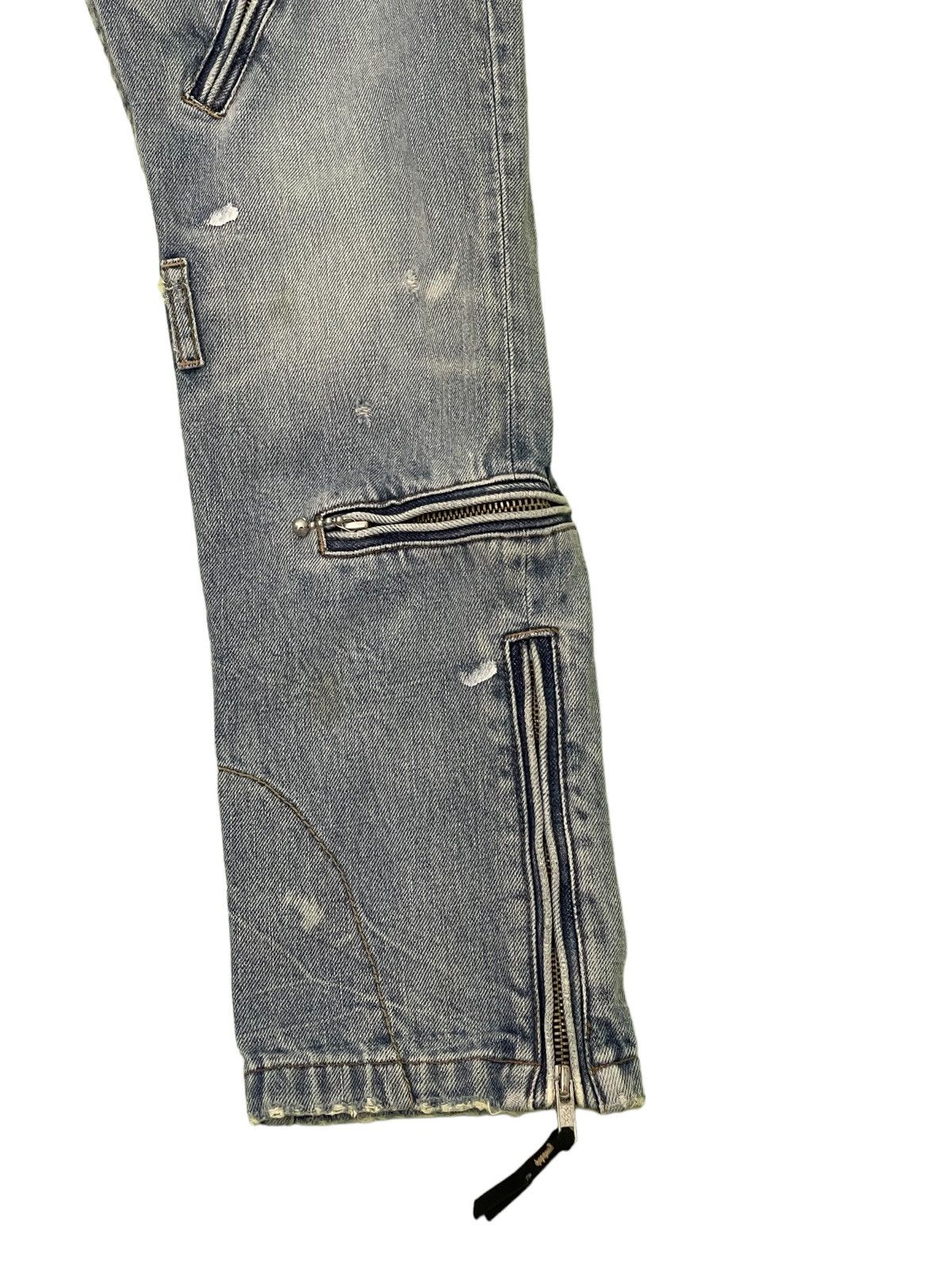 Japanese Brand Multizipped Denim Punk Rna Japan Cropped Boot Low Rise 2🟦3 Size US 30 / EU 46 - 4 Thumbnail