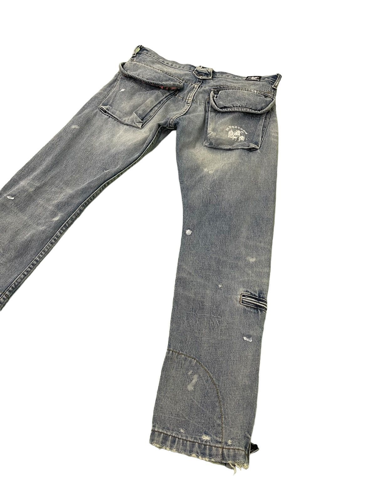 Japanese Brand Multizipped Denim Punk Rna Japan Cropped Boot Low Rise 2🟦3 Size US 30 / EU 46 - 14 Thumbnail