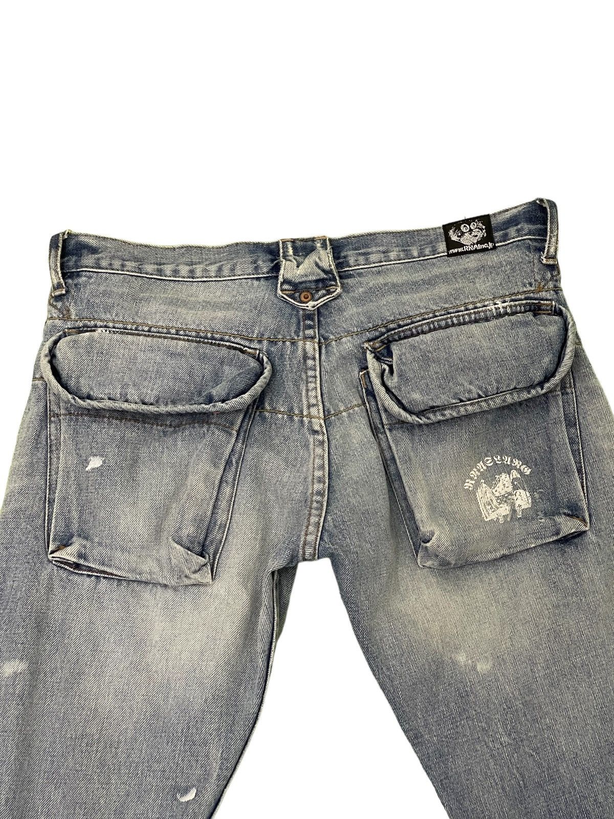 Japanese Brand Multizipped Denim Punk Rna Japan Cropped Boot Low Rise 2🟦3 Size US 30 / EU 46 - 19 Thumbnail