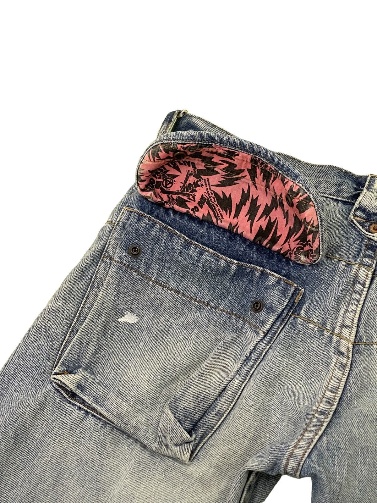 Japanese Brand Multizipped Denim Punk Rna Japan Cropped Boot Low Rise 2🟦3 Size US 30 / EU 46 - 21 Thumbnail
