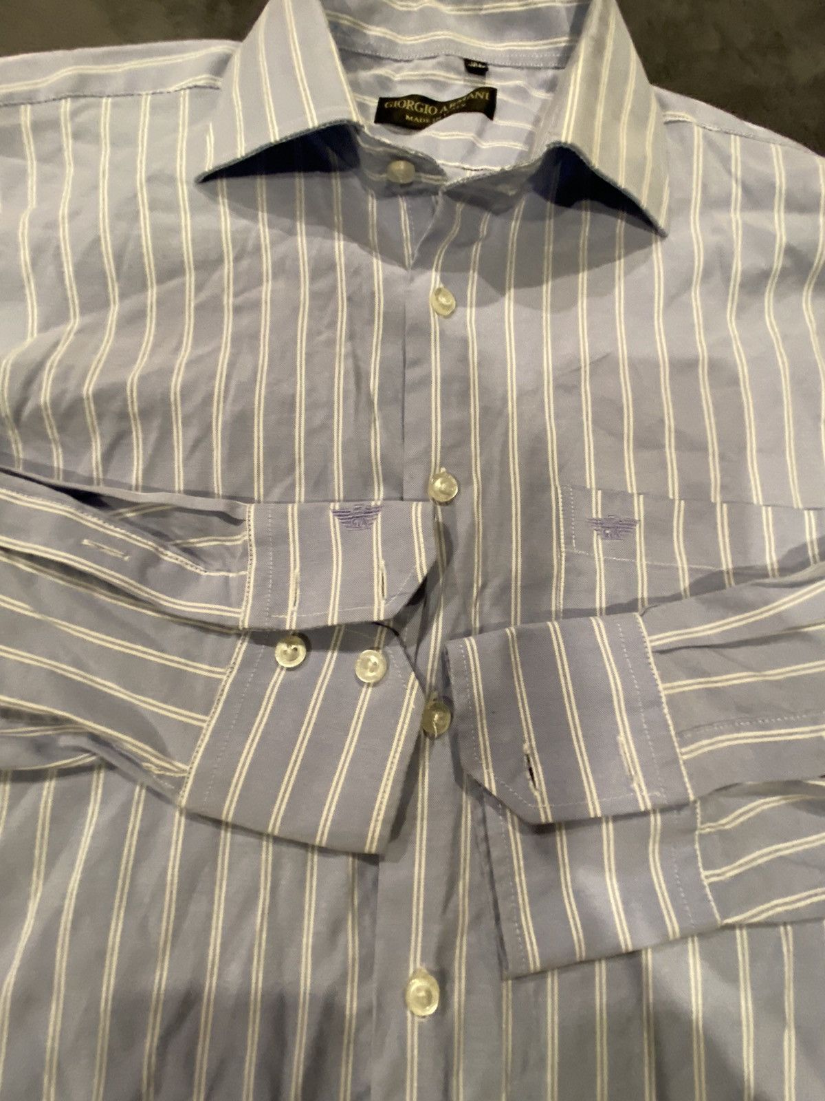 Giorgio Armani Giorgio Armani Long Shirt Size 18.5 Size US XXL / EU 58 / 5 - 8 Thumbnail